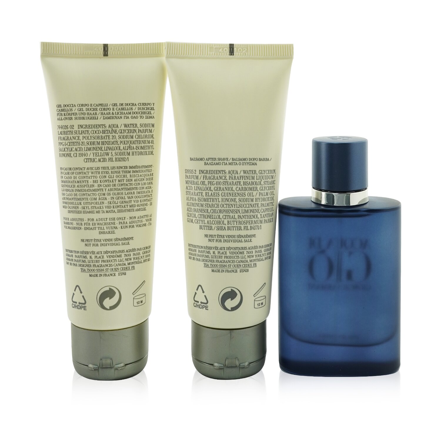Giorgio Armani Acqua Di Gio Profondo Coffret: Eau De Parfum Spray 40ml/1.35oz + All Over Body Shampoo 75ml/2.5oz + After Shave Balm 75ml/2.5oz 3pcs