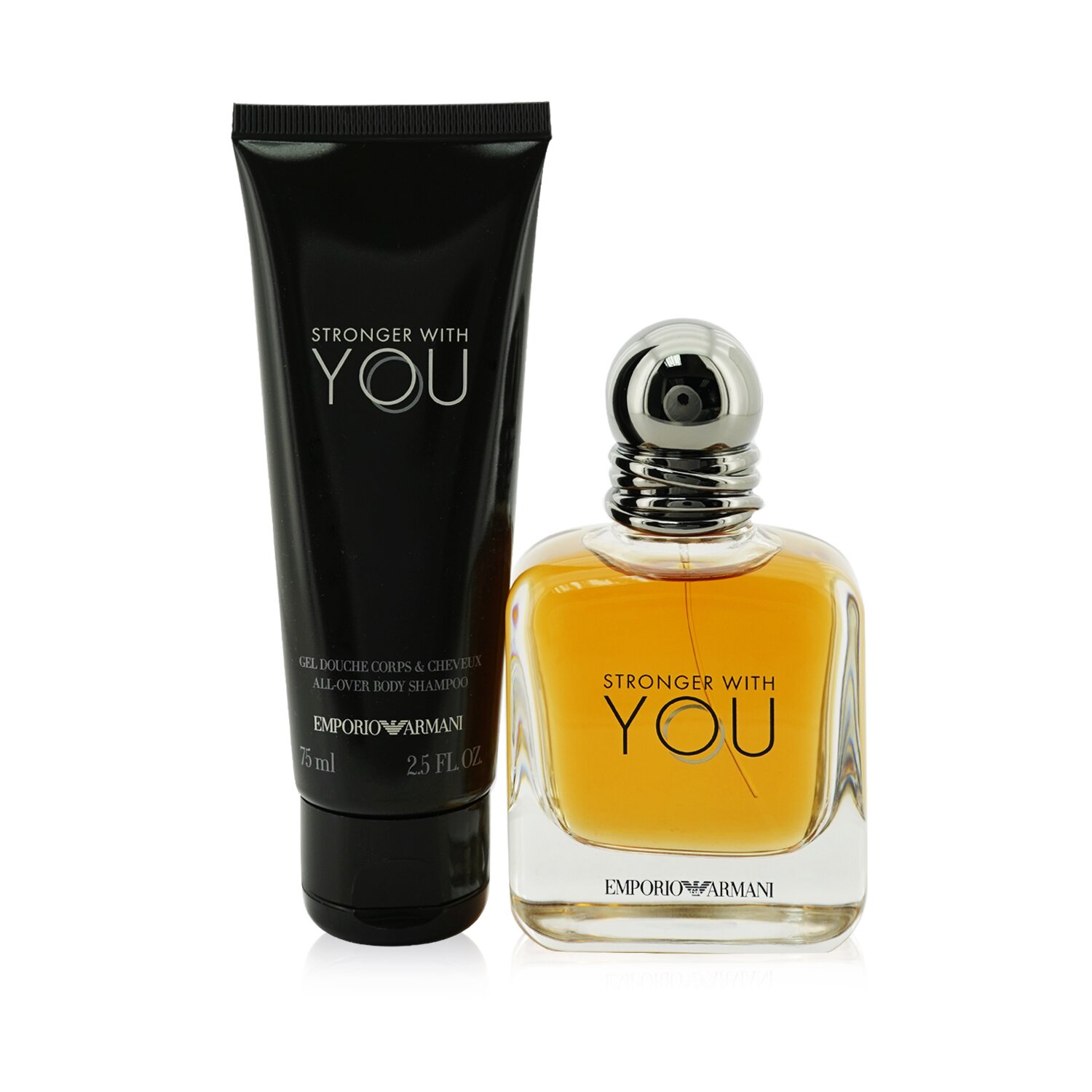 Giorgio Armani Emporio Armani Stronger With You Coffret: Eau De Toilette Spray 50ml/1.7oz + All Over Body Shampoo 75ml/2.5oz 2pcs