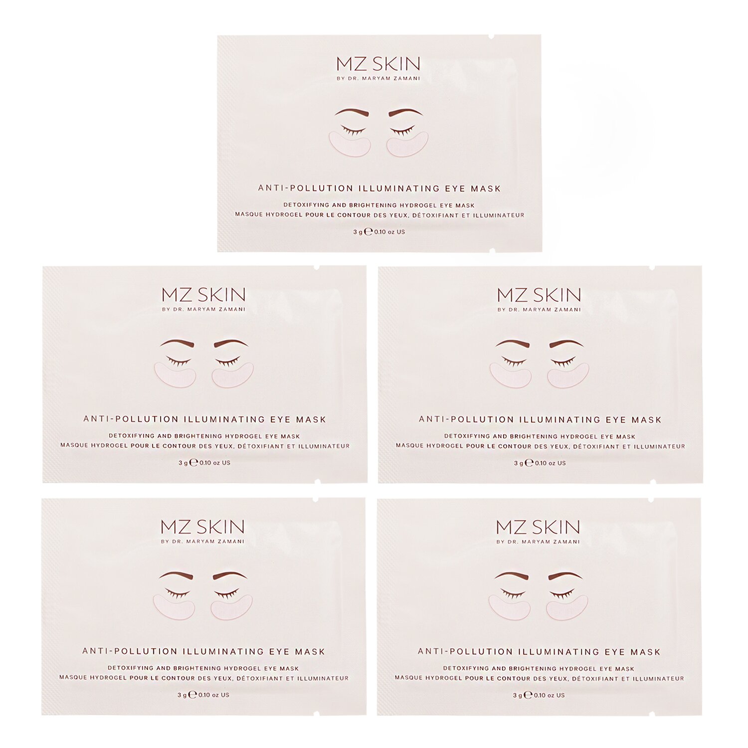 MZ Skin Осветляющая Маска для Глаз против Загрязнений 5x 3g/0.1oz