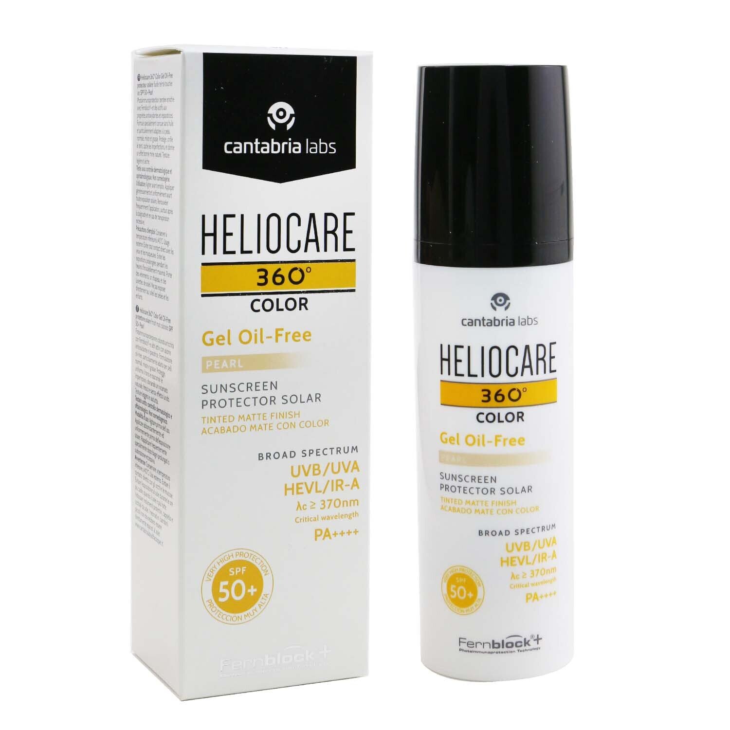 Heliocare by Cantabria Labs جل لوني Heliocare 360 - خالٍ من الزيت (لمسة نهائية غير لامعة خفيفة اللون) SPF 50 50ml/1.7oz