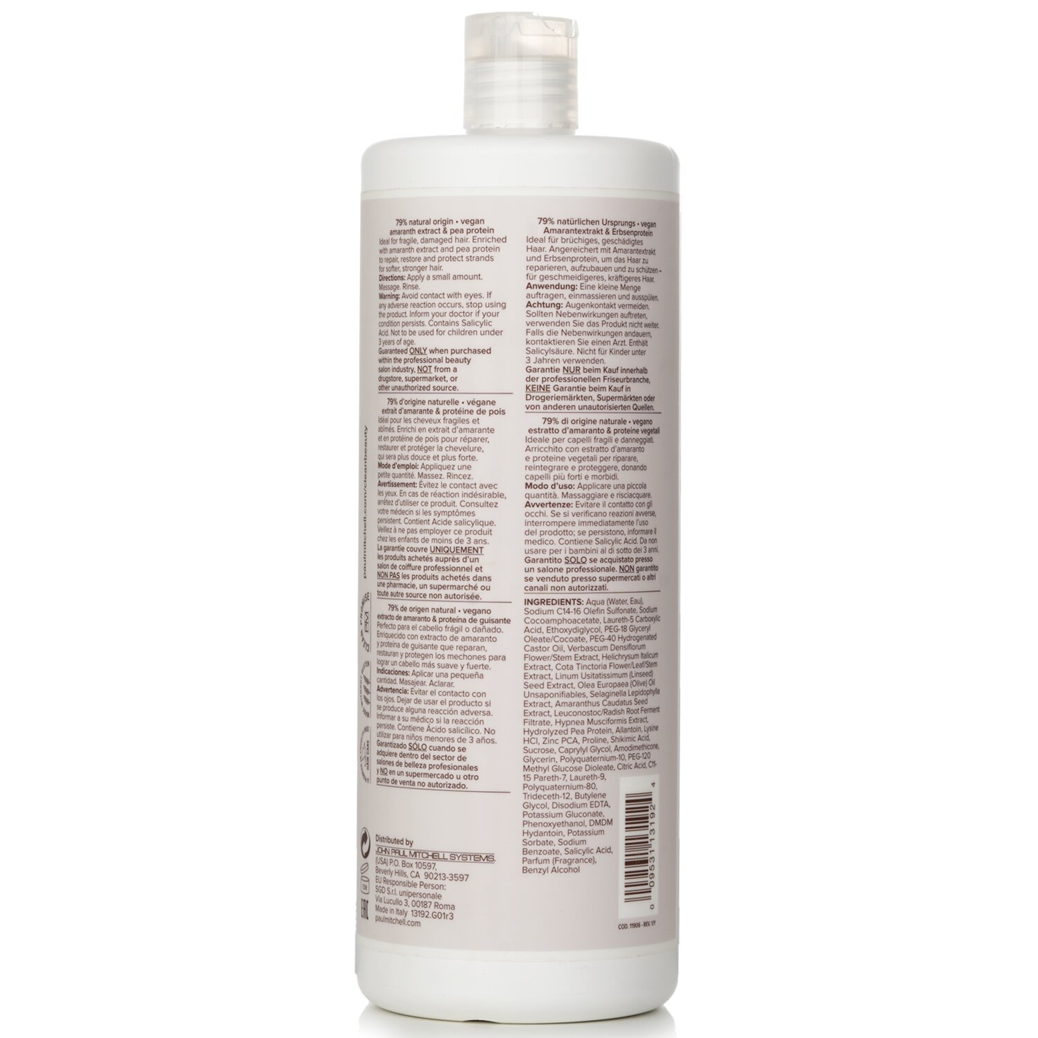 宝美奇  Paul Mitchell 软化角质护理系列护肤洗发水 1000ml/33.8oz