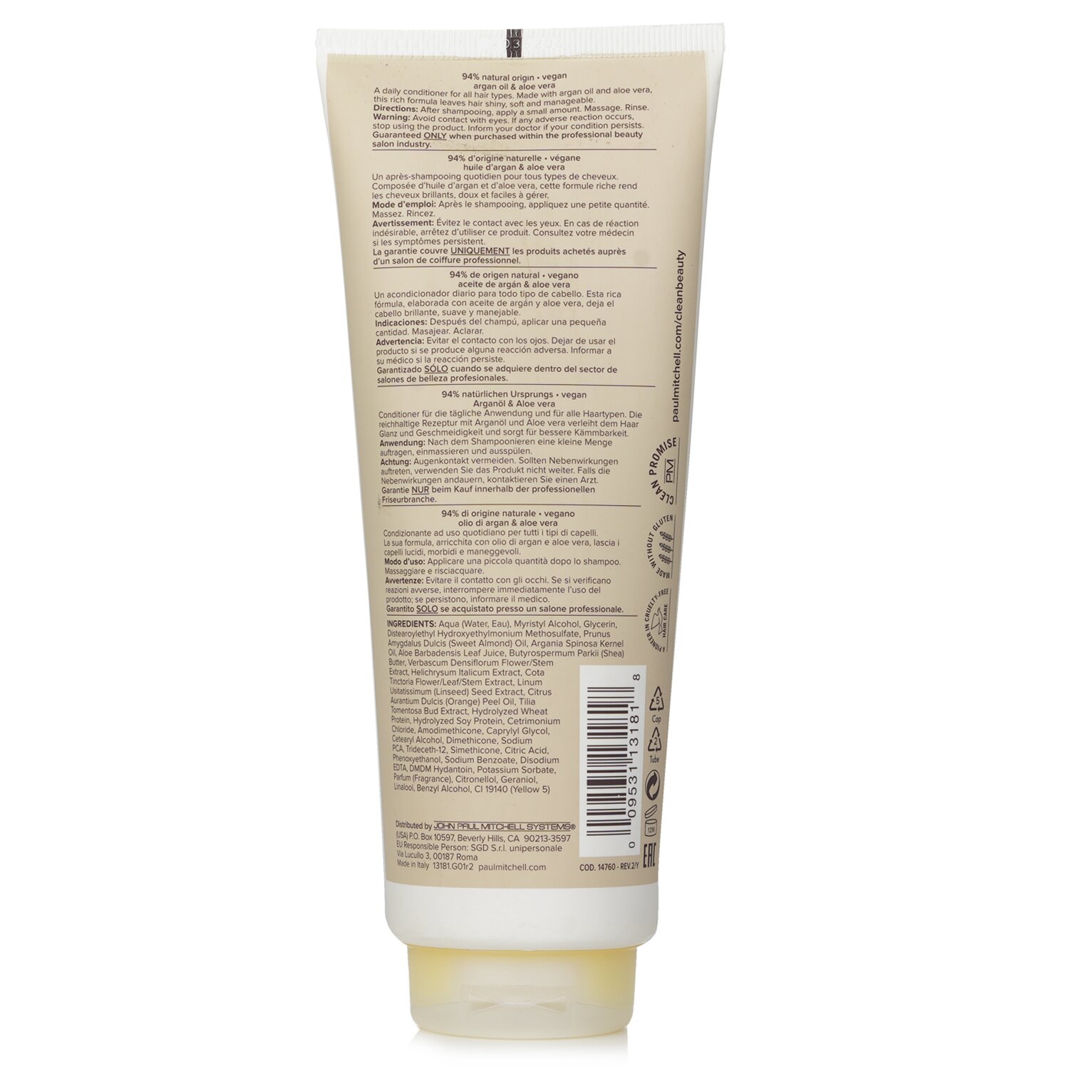 Paul Mitchell Clean Beauty Everyday Conditioner 250ml/8.5oz