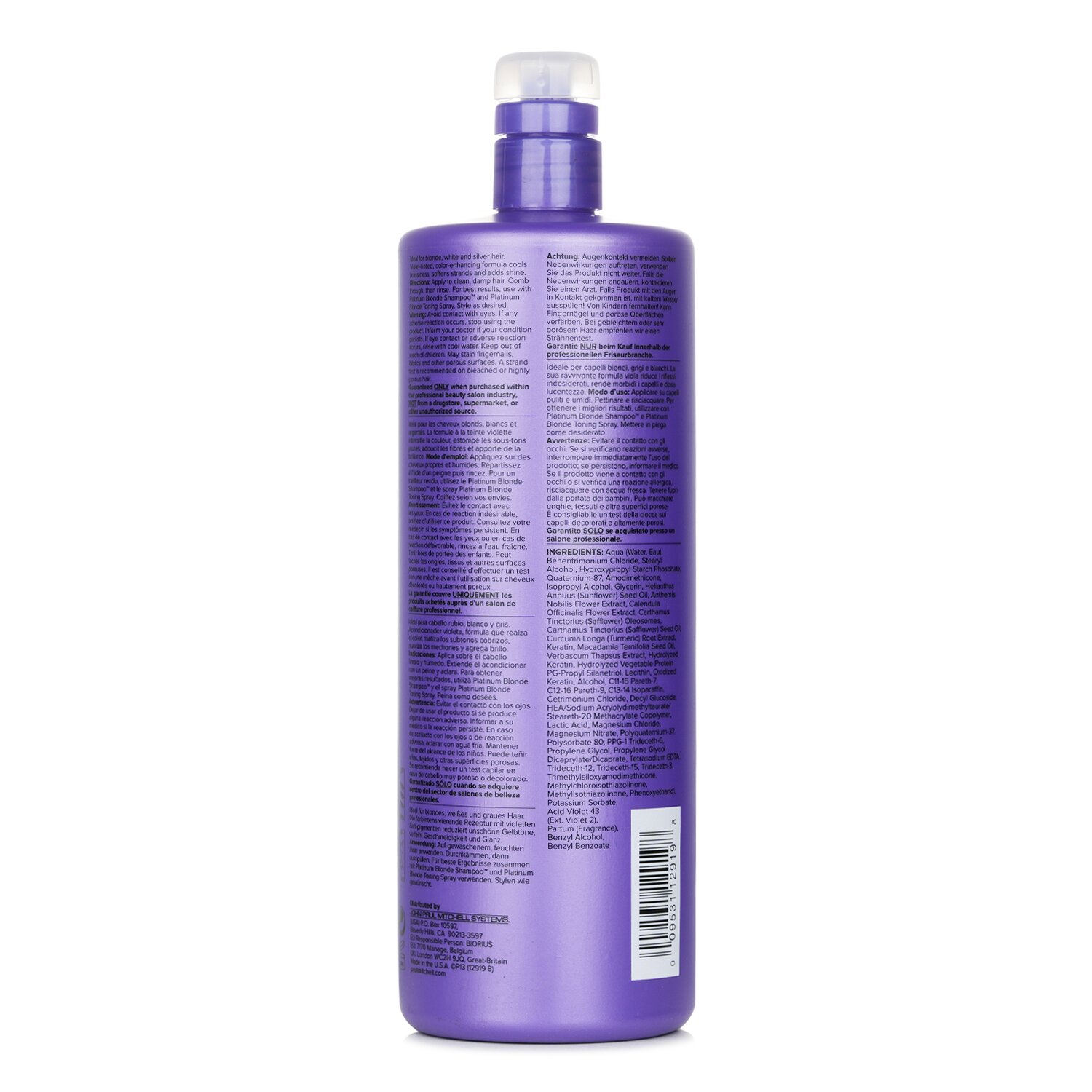 Paul Mitchell بلسم بلاتيني أشقر (يبرد النحاس - يزيل الدفء) 1000ml/33.8oz