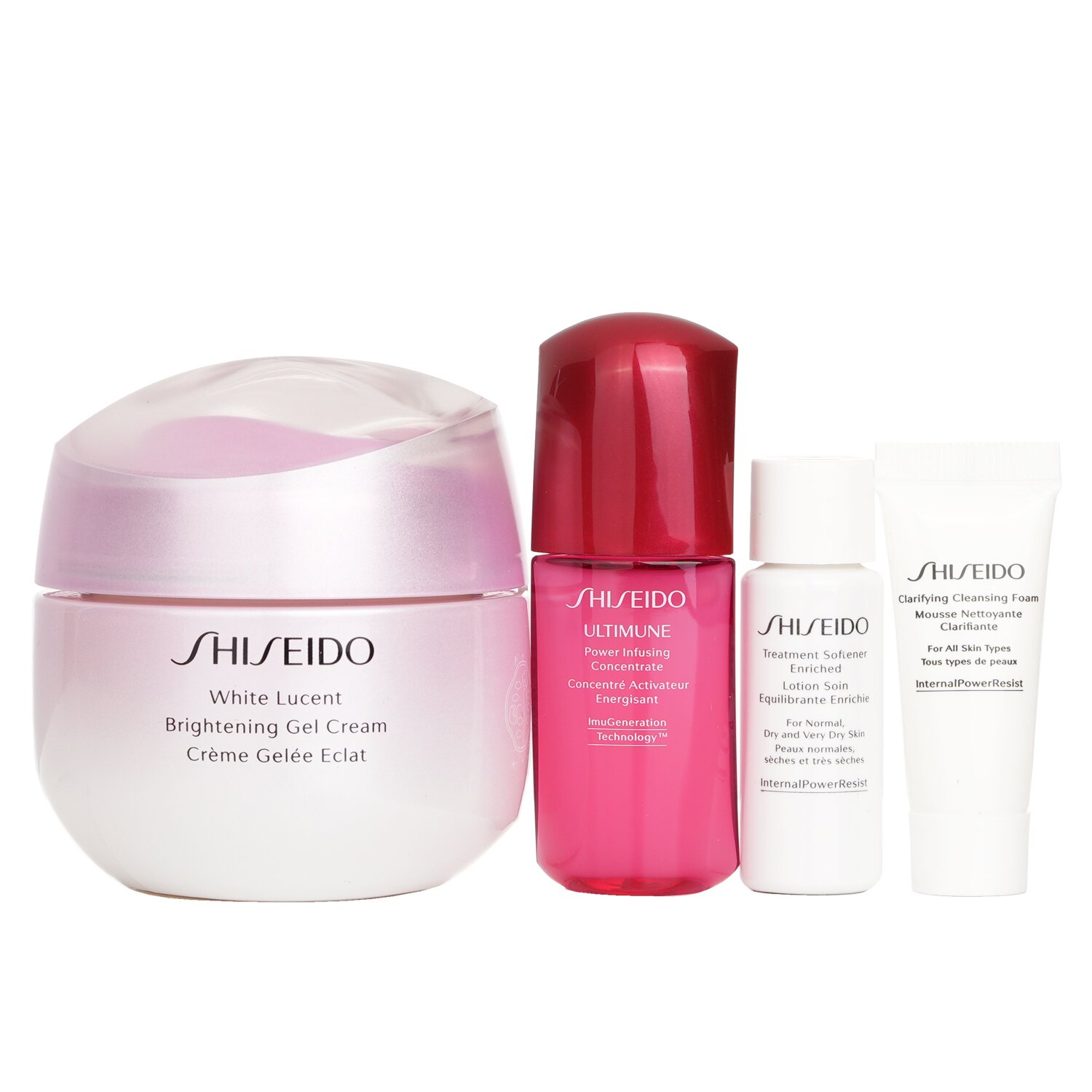 Shiseido 資生堂 美透白假日套裝：啫喱霜 50ml + 潔面泡沫 5ml + 柔膚水 7ml + 超強濃縮液 10ml 4pcs