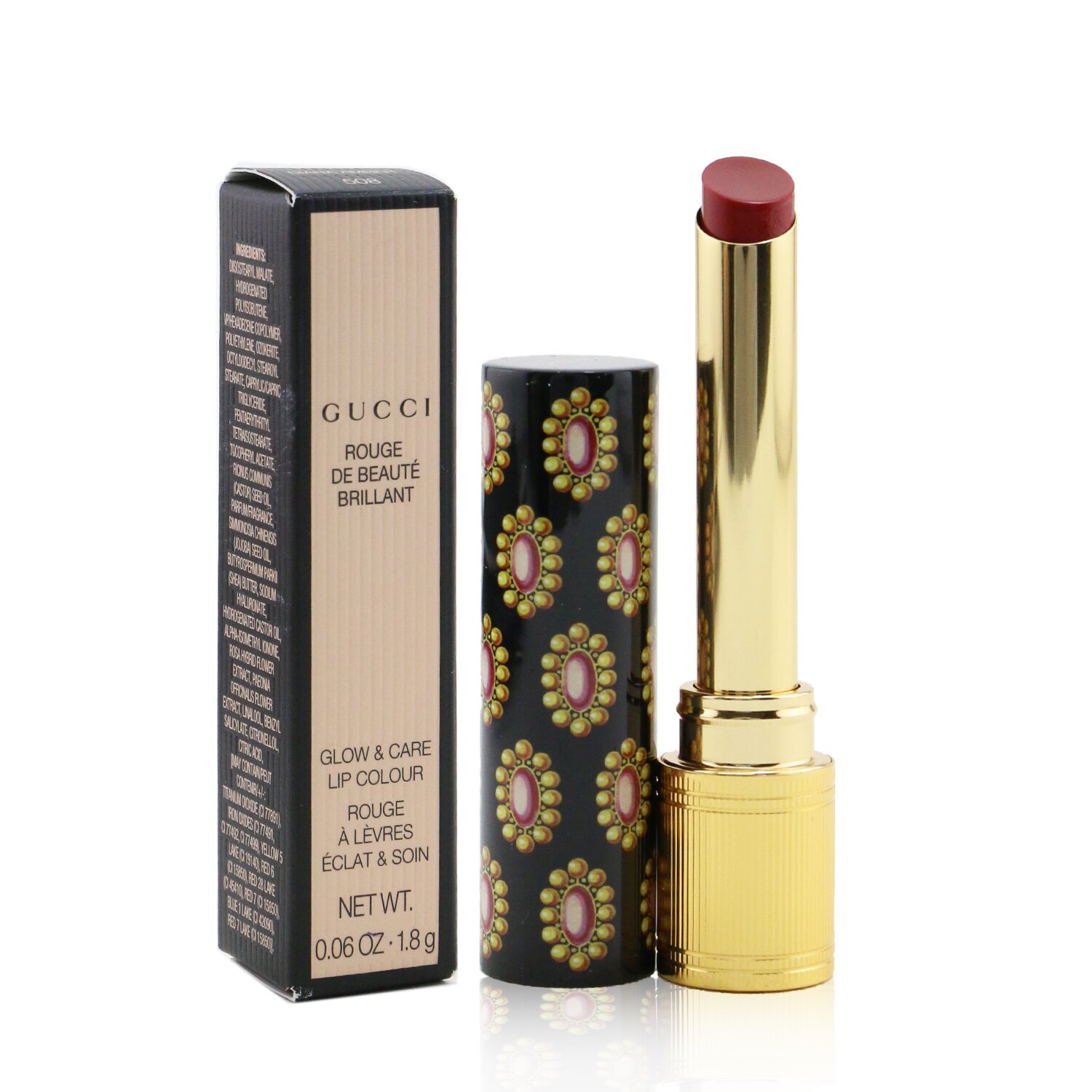 Gucci Rouge De Beaute Brillant Glow & Care Lip Colour 1.8g/0.06oz