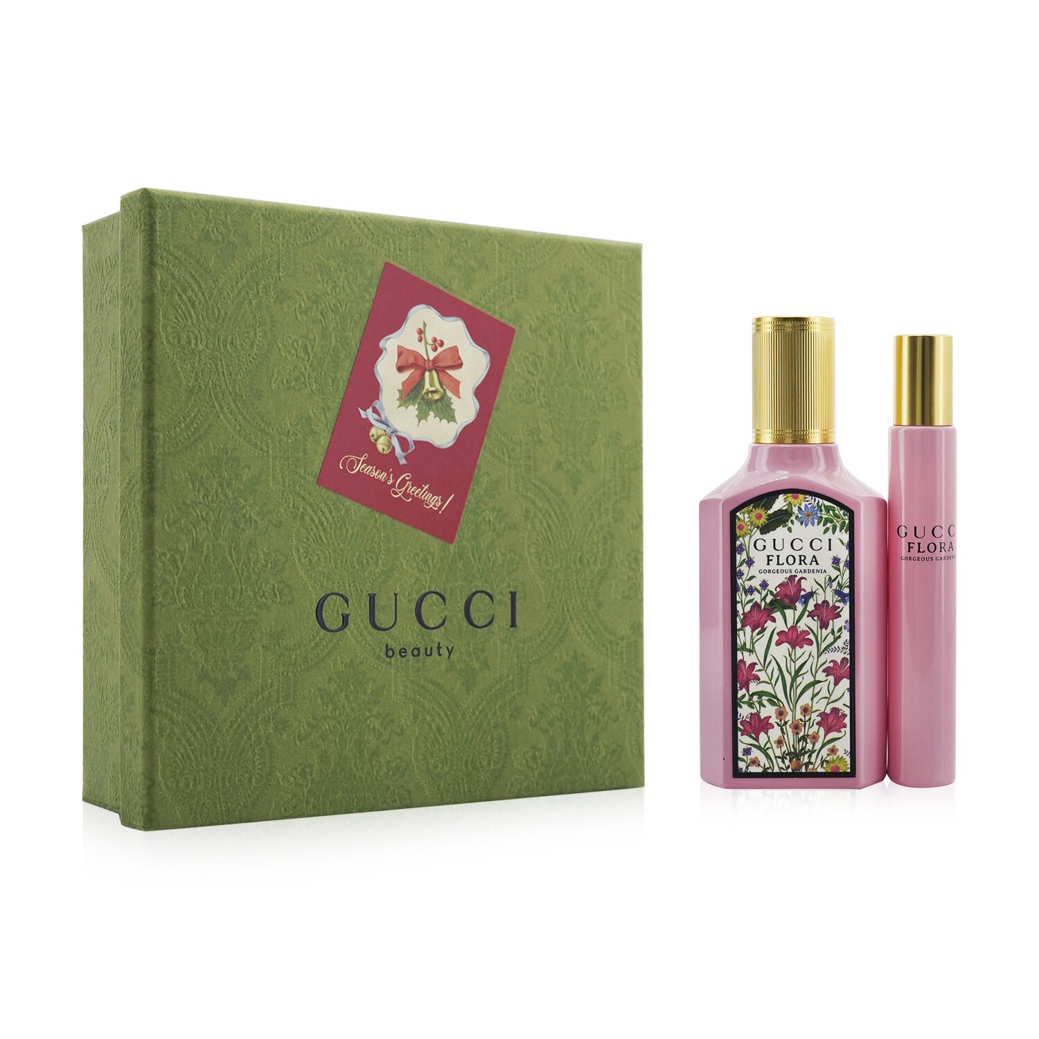 Gucci Flora by Gucci Gorgeous Gardenia Coffret: Eau De Parfum Spray 50ml/1.6oz + Eau De Parfum 7.4ml/0.25oz 2pcs