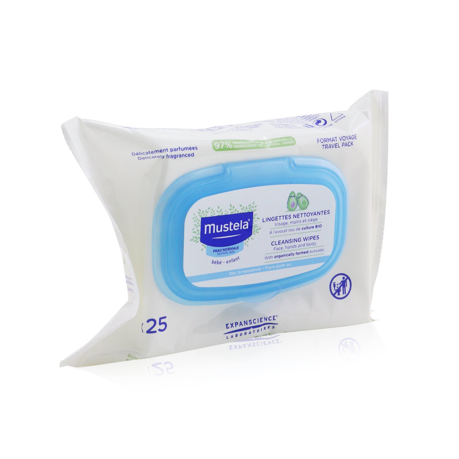 Mustela Avocado Cleansing Wipes (Travel Size) 25wipes