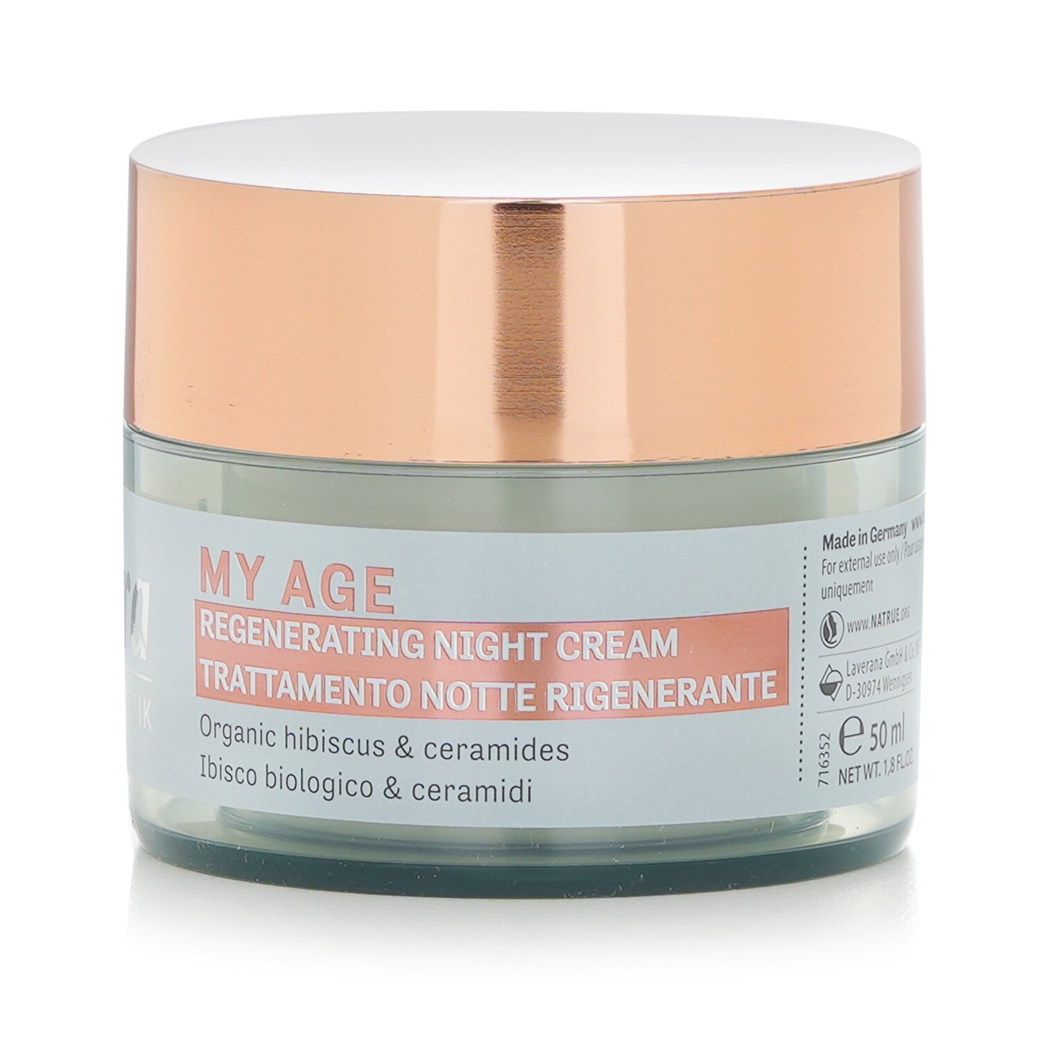 Lavera My Age Regenerating Night Cream With Organic Hibiscus & Ceramides - For Mature Skin 50ml/1.8oz