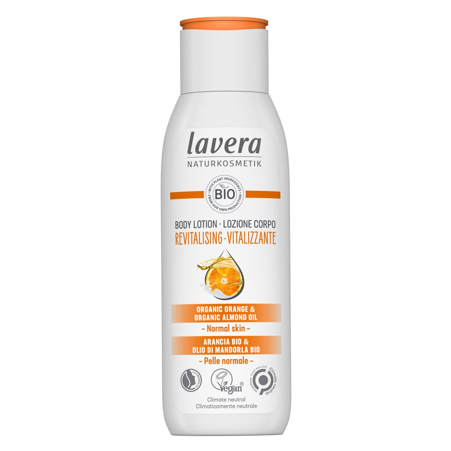 Lavera Balsam do ciała (rewitalizujący) - z organiczną pomarańczą i organicznym olejkiem migdałowym - do skóry normalnej 200ml/7oz