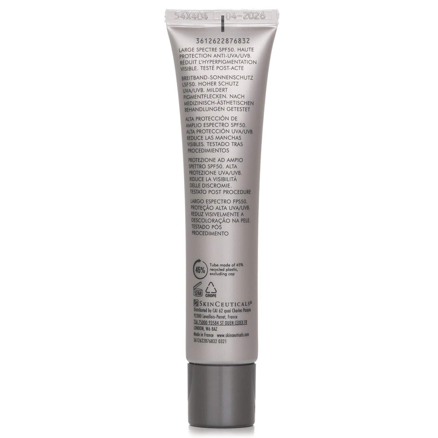 Skin Ceuticals Advanced Brightening UV Defense Sunscreen - Broad Spectrum SPF 50 High Protection UVA/UVB 40ml/1.3oz