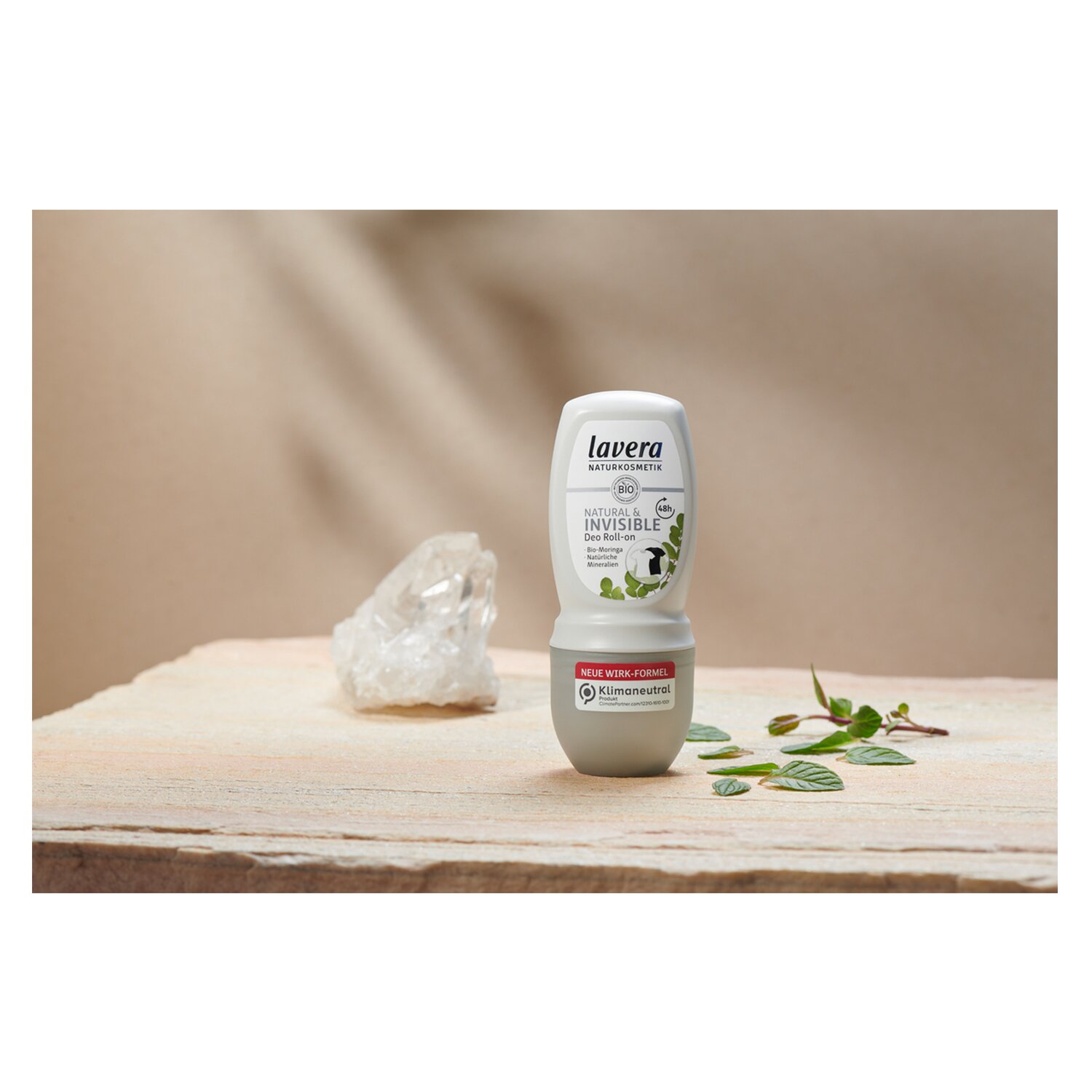 Lavera Deo Roll-On (Natural & Invisible) - With Organic Moringa & Natural Minerals 50ml/1.7oz