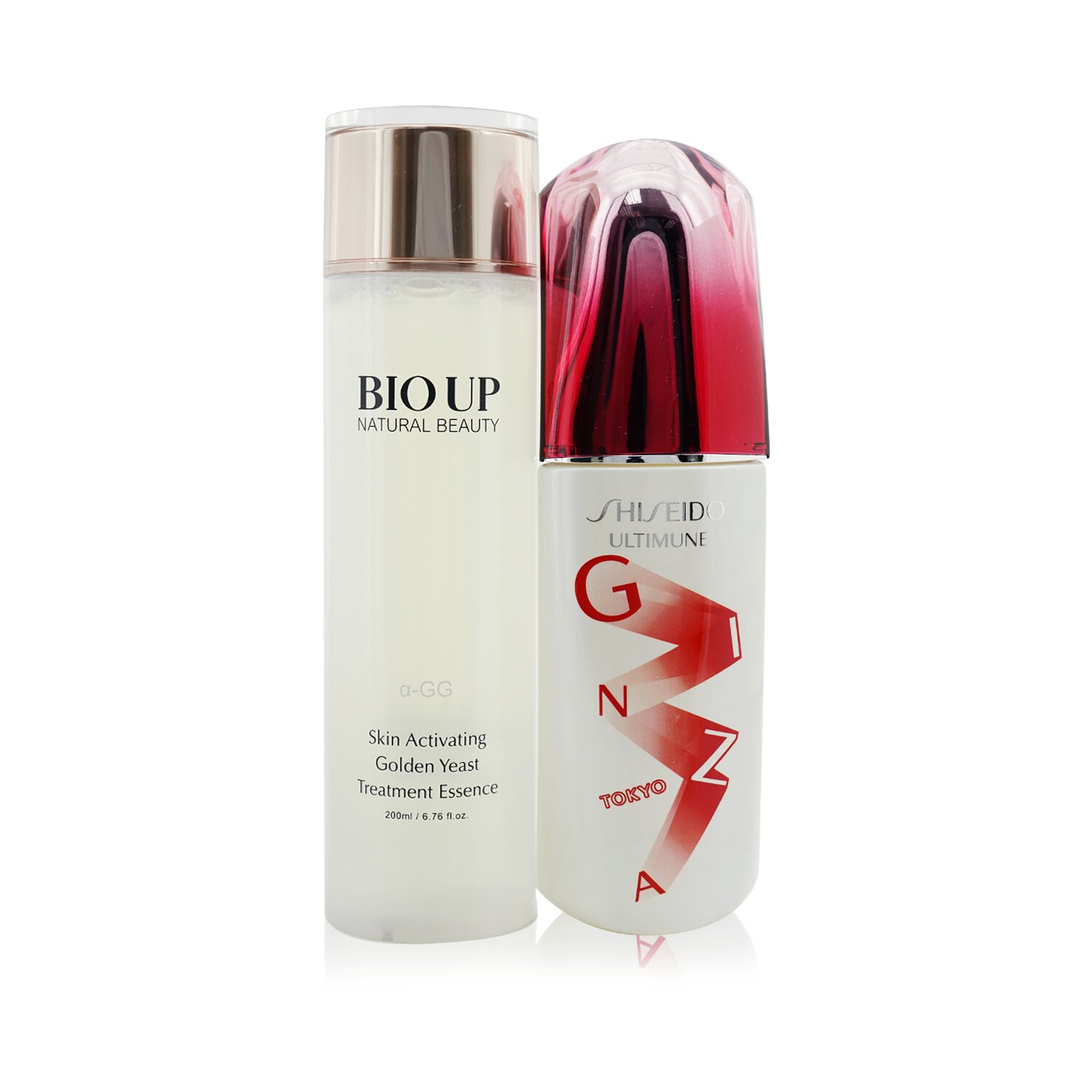 Shiseido Ultimune Concentrado Infundidor de Poder - ImuGeneration Technology (Edición Ginza) 75ml (Gratis: Natural Beauty BIO UP Esencia Tratamiento 200ml) 2pcs