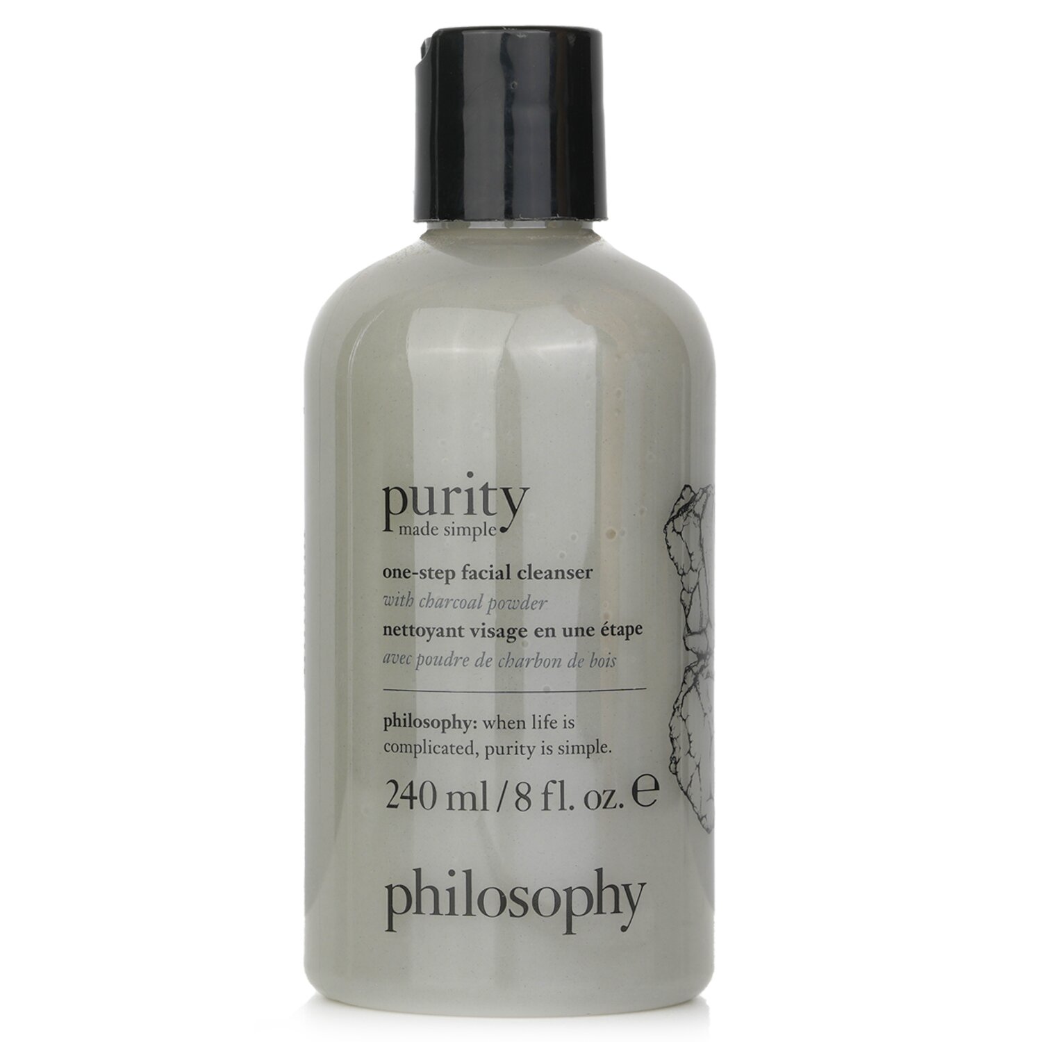Philosophy Purity Made Simple - մեկ քայլ դեմքի մաքրող միջոց փայտածուխի փոշիով (նորմալից չոր մաշկ) 240ml/8oz