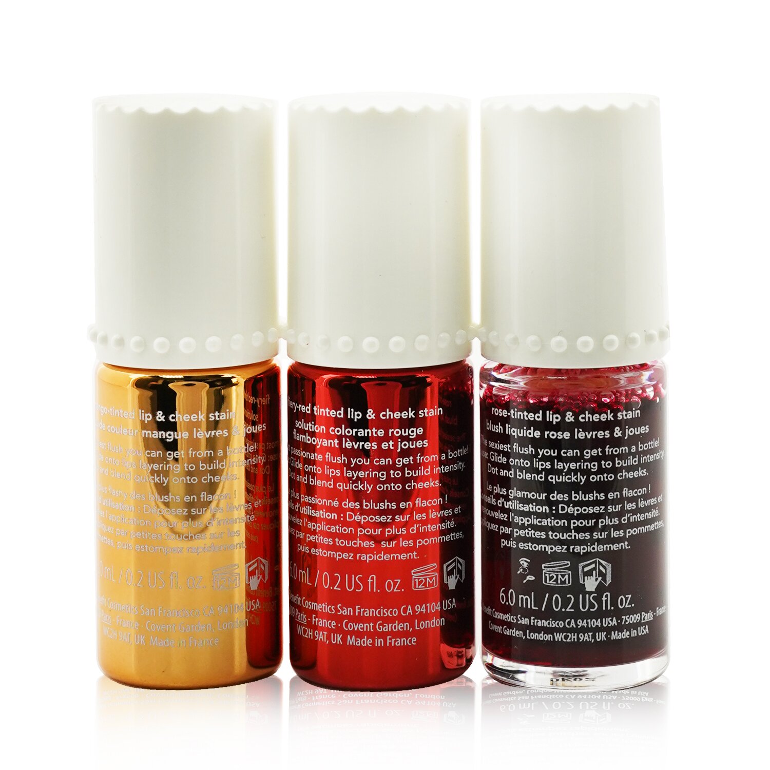 Benefit Lip Tints to Love Set (1x Chachatint 6ml + 1x Lovetint 6ml +1x Benetint 6ml) 3x6ml/0.2oz
