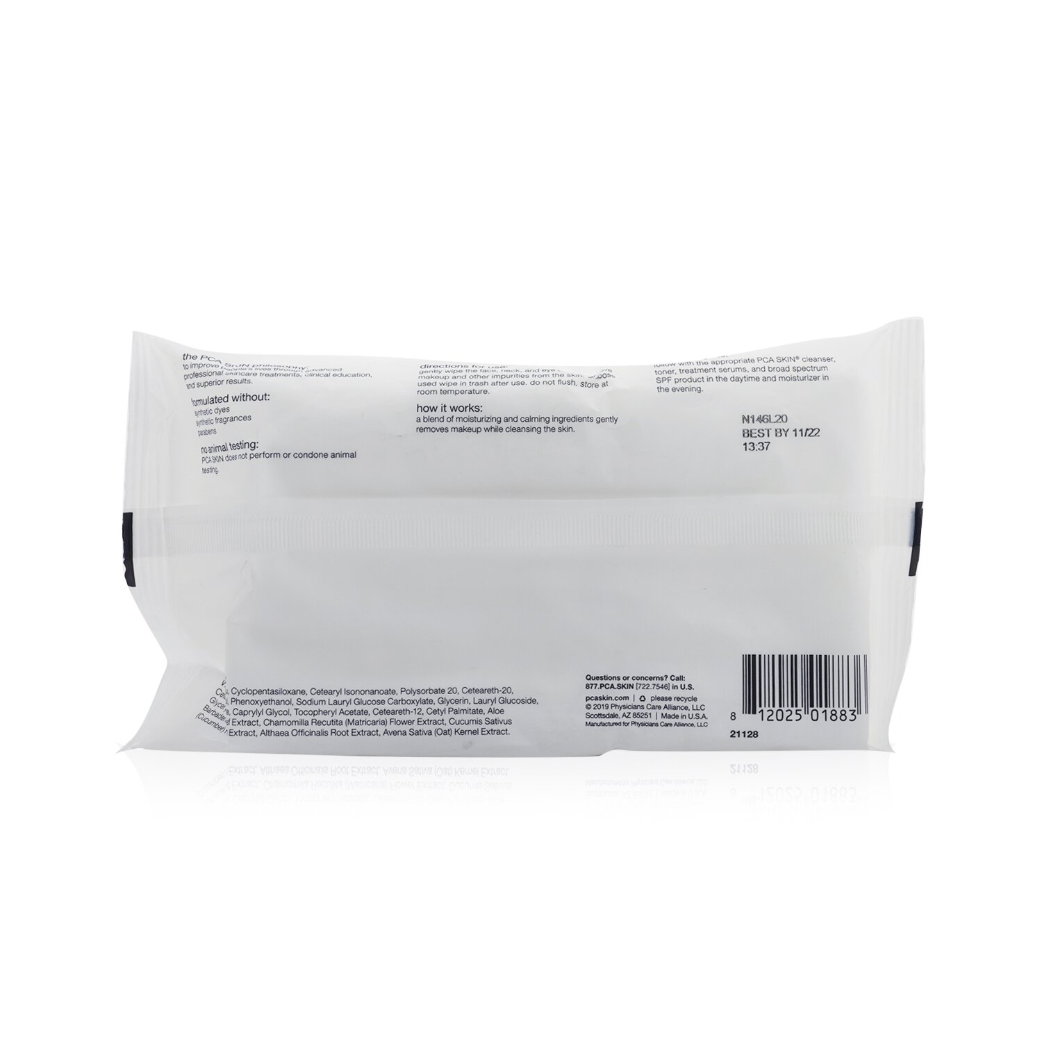 PCA Skin Салфетки для Снятия Макияжа 25wipes