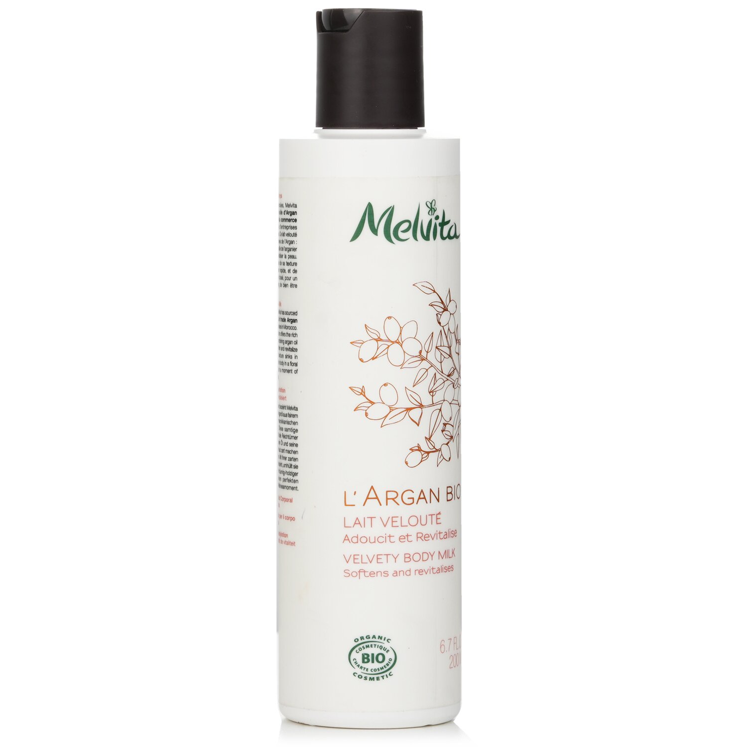 Melvita L'Argan Bio Velvet Body Milk - Softens & Revitalises 200ml/6.7oz