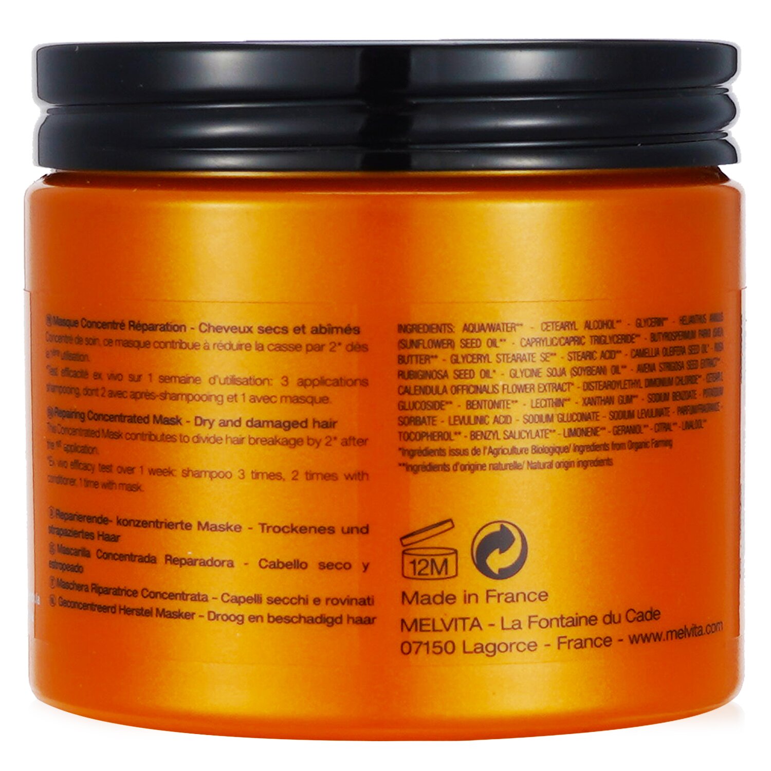 Melvita Repairing Concentrated Mask (Dry And Damaged Hair) 175ml/6.1oz
