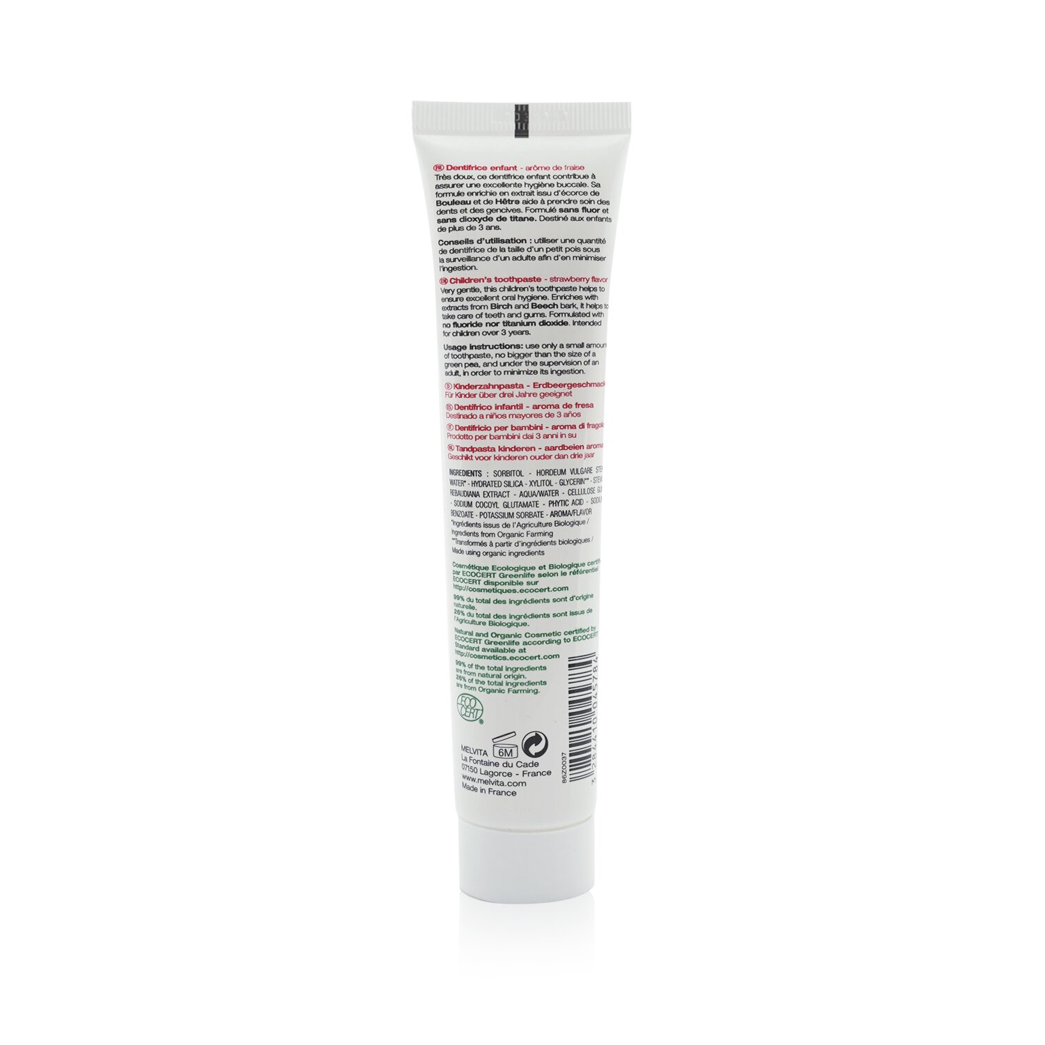 Melvita Children's Toothpaste 75ml/2.5oz