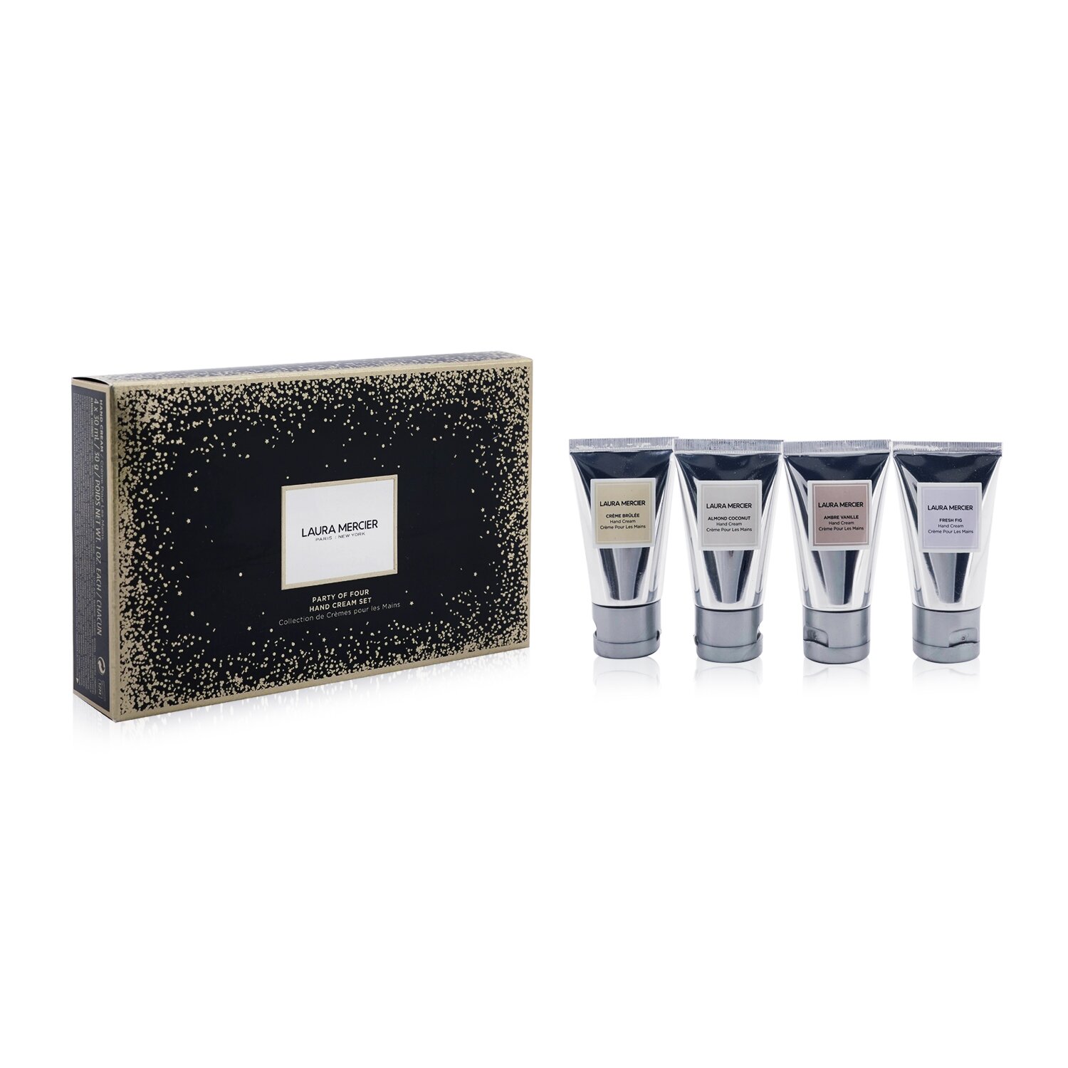 Laura Mercier Party Of Four Hand Cream Set: (Fresh Fig + Almond Coconut + Ambre Vanille + Creme Brulee) Hand Cream 30ml 4x 30ml/1oz