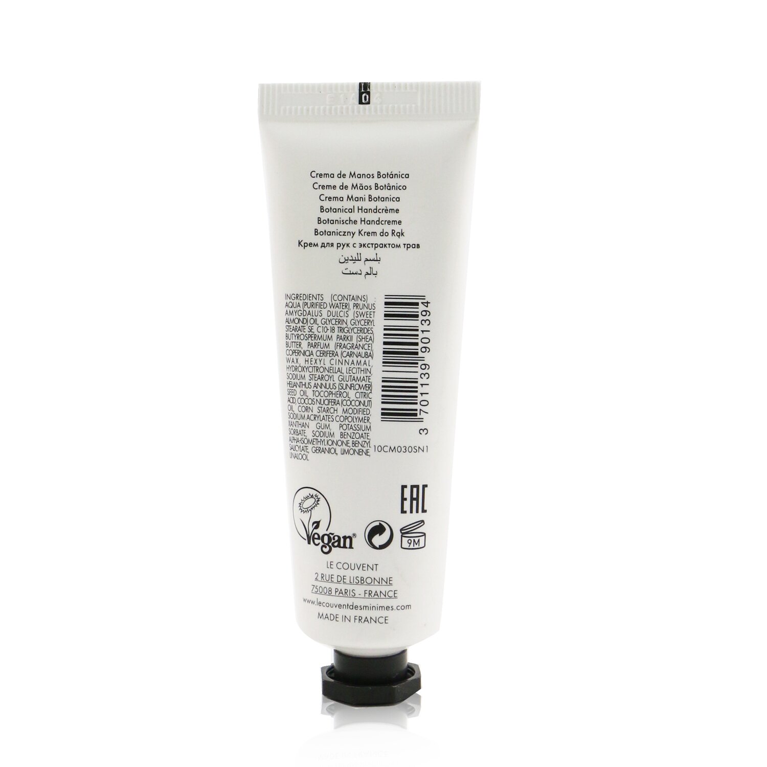 Le Couvent Aqua Sacrae Botanical Hand Cream 30ml/1oz