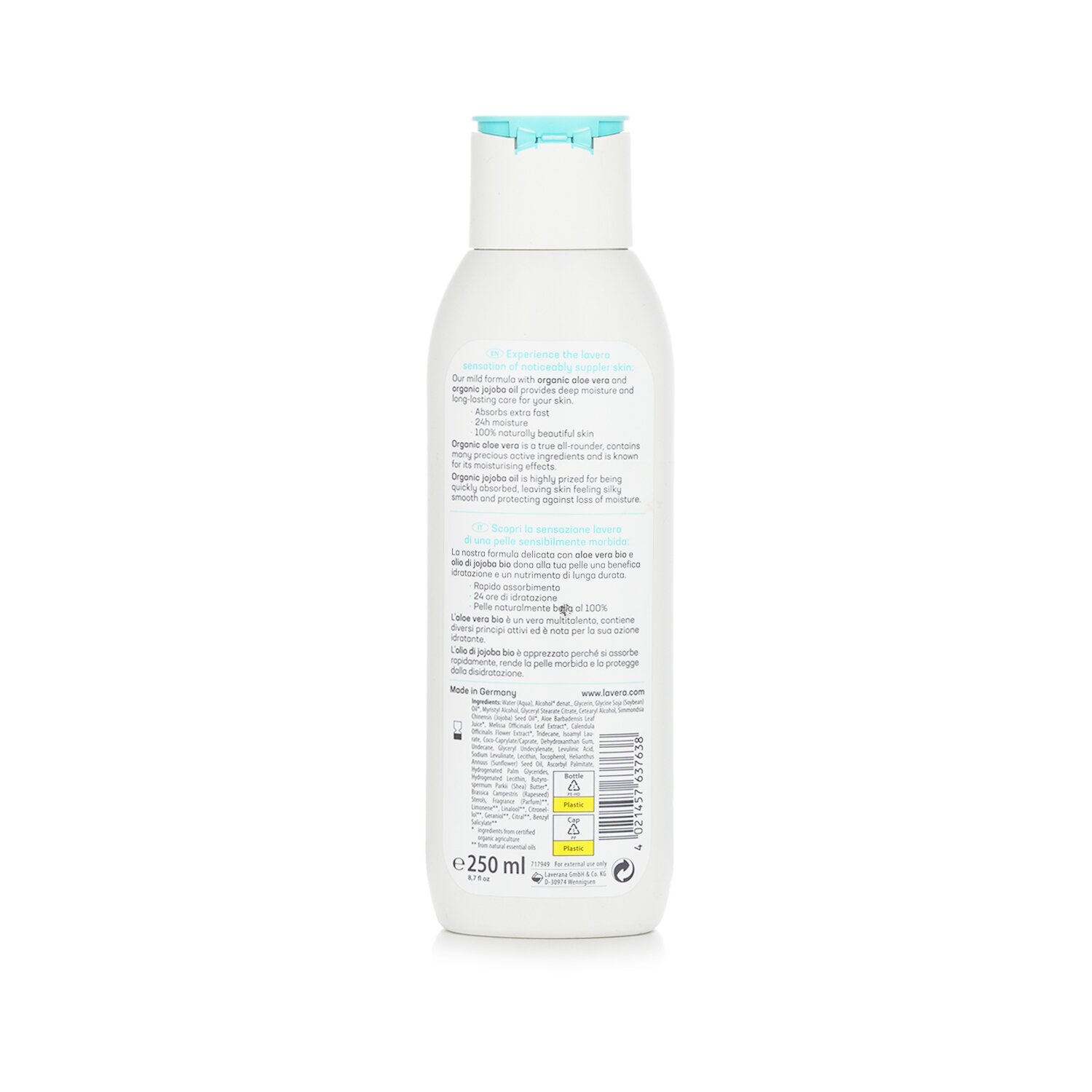 Lavera Basis Sensitiv Express Body Lotion With Orgnic Aloe Vera & Organic Jojoba Oil - For Normal Skin 250ml/8.7oz