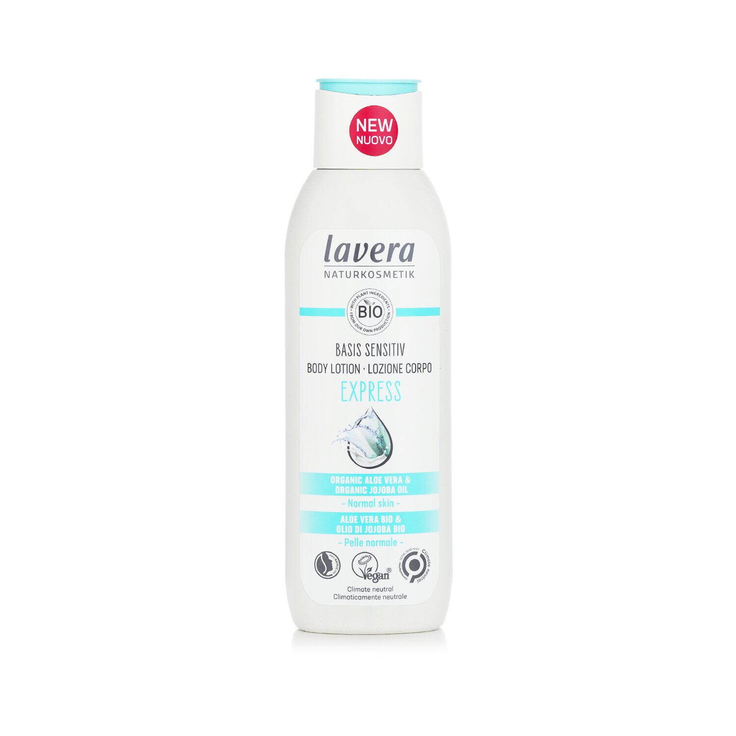 Lavera Basis Sensitiv Express Body Lotion With Orgnic Aloe Vera & Organic Jojoba Oil - For Normal Skin 250ml/8.7oz