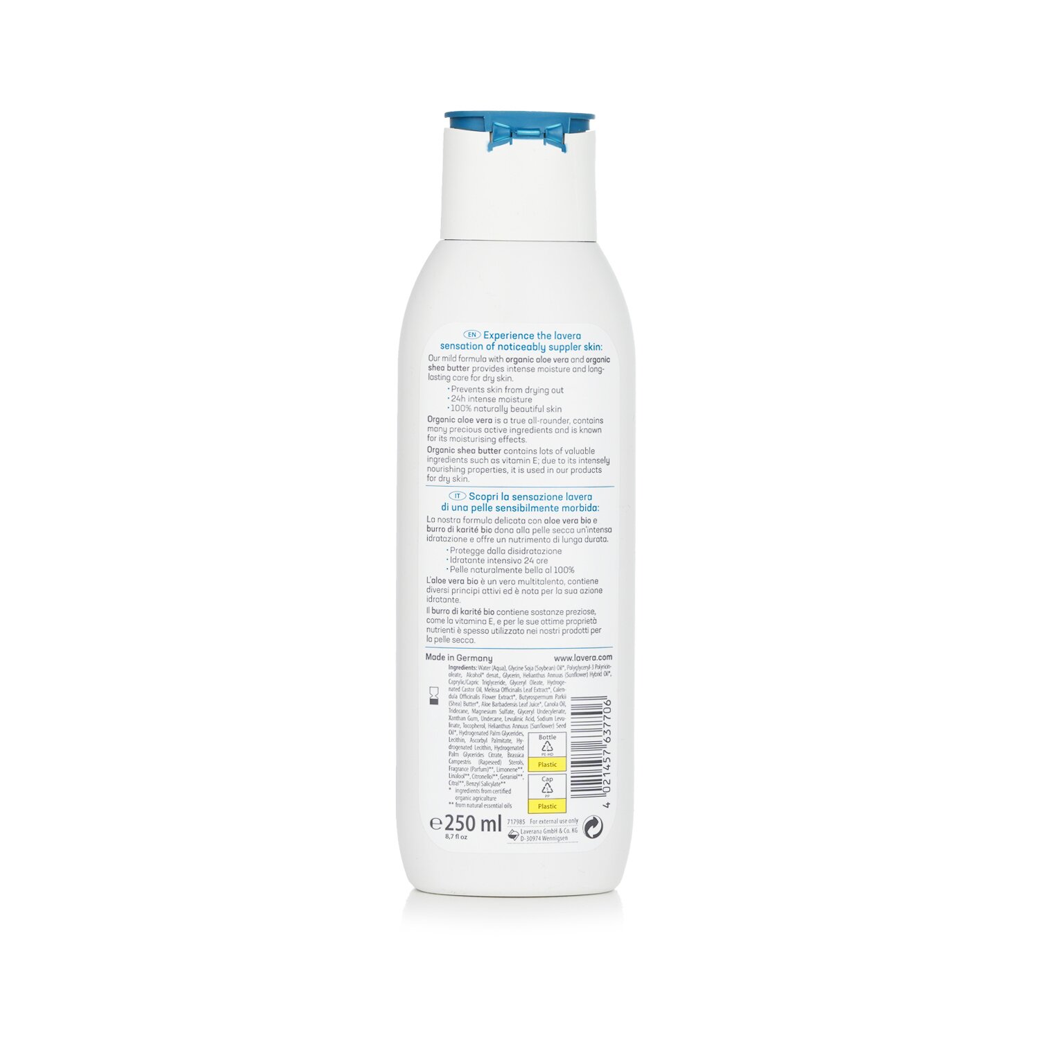 Lavera Basis Sensitiv Rich Body Lotion With Organic Aloe Vera & Organic Shea Butter - For Dry Skin 250ml/8.7oz