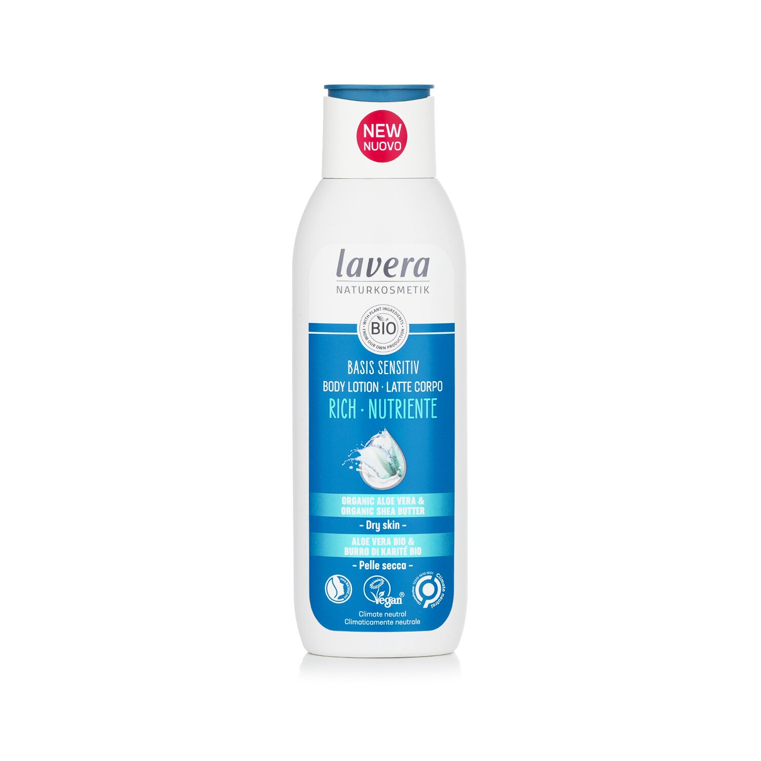 Lavera Basis Sensitiv Rich Body Lotion With Organic Aloe Vera & Organic Shea Butter - For Dry Skin 250ml/8.7oz