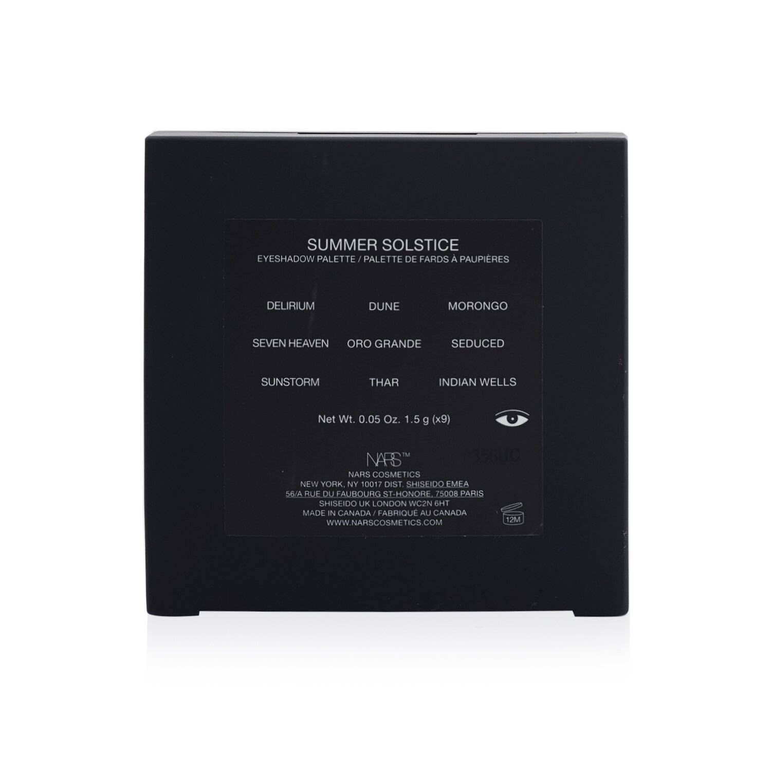 NARS Summer Solstice Eyeshadow Palette (9x Eyeshadow) (Box Slightly Damaged) 9x1.5g/0.05oz