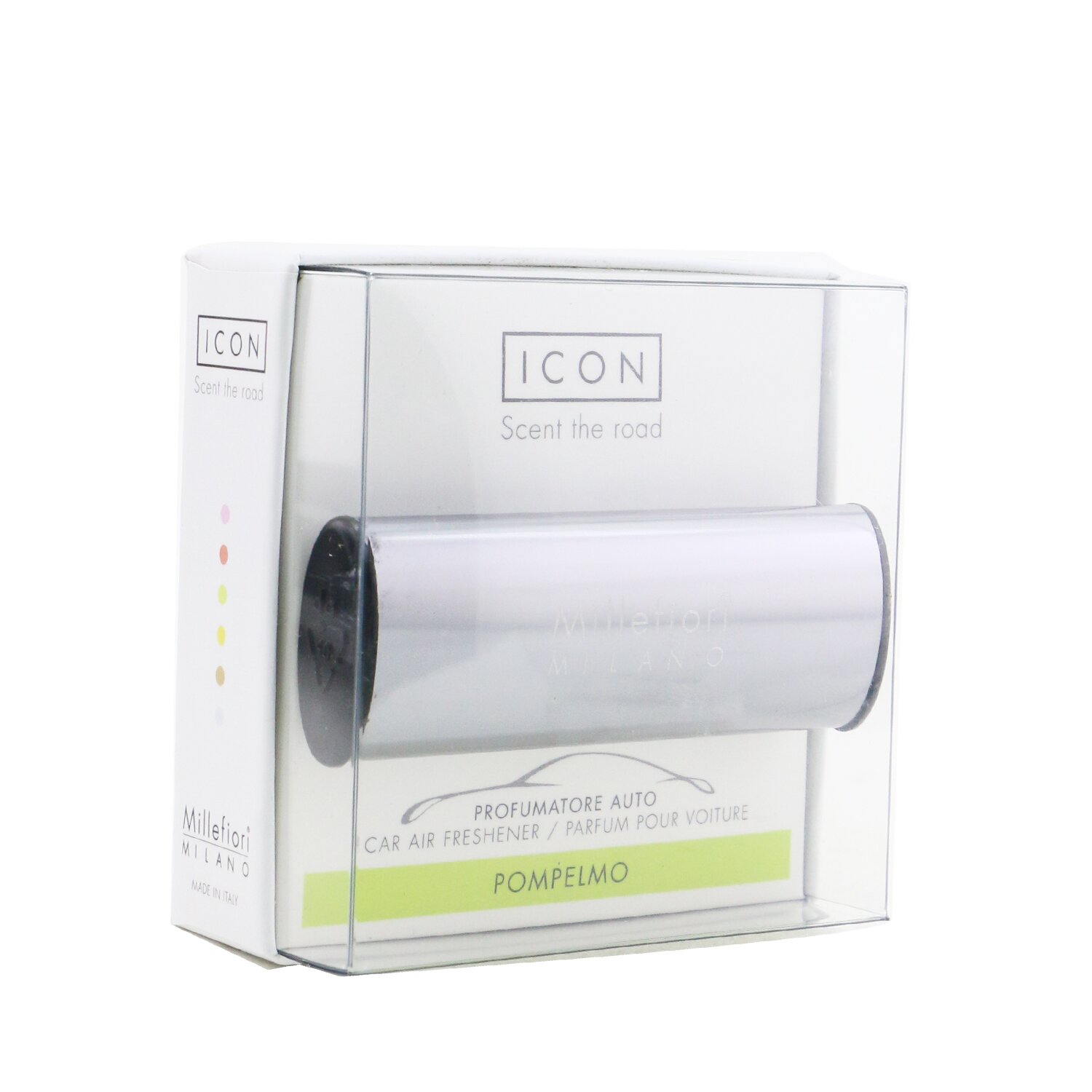 Millefiori Icon Metallo Car Air Freshener - Pompelmo (Shiny Case) 1pc