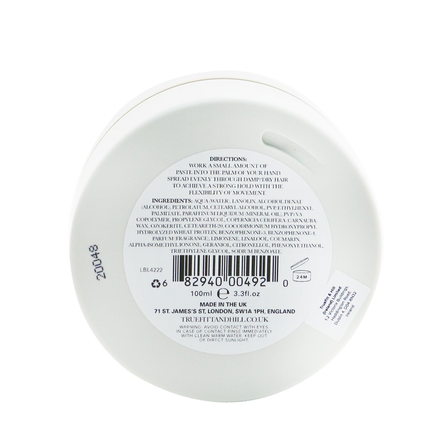 Truefitt & Hill Hair Management Julep Paste 100ml/3.3oz