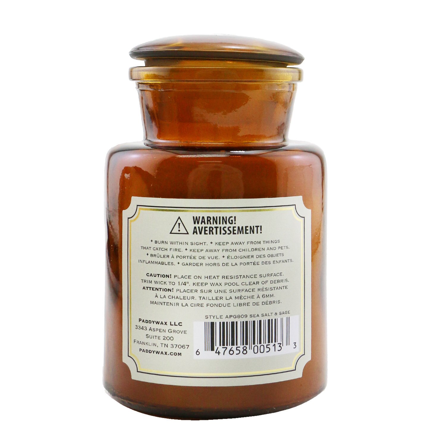 Paddywax Apothecary Candle - Sea Salt & Sage 226g/8oz