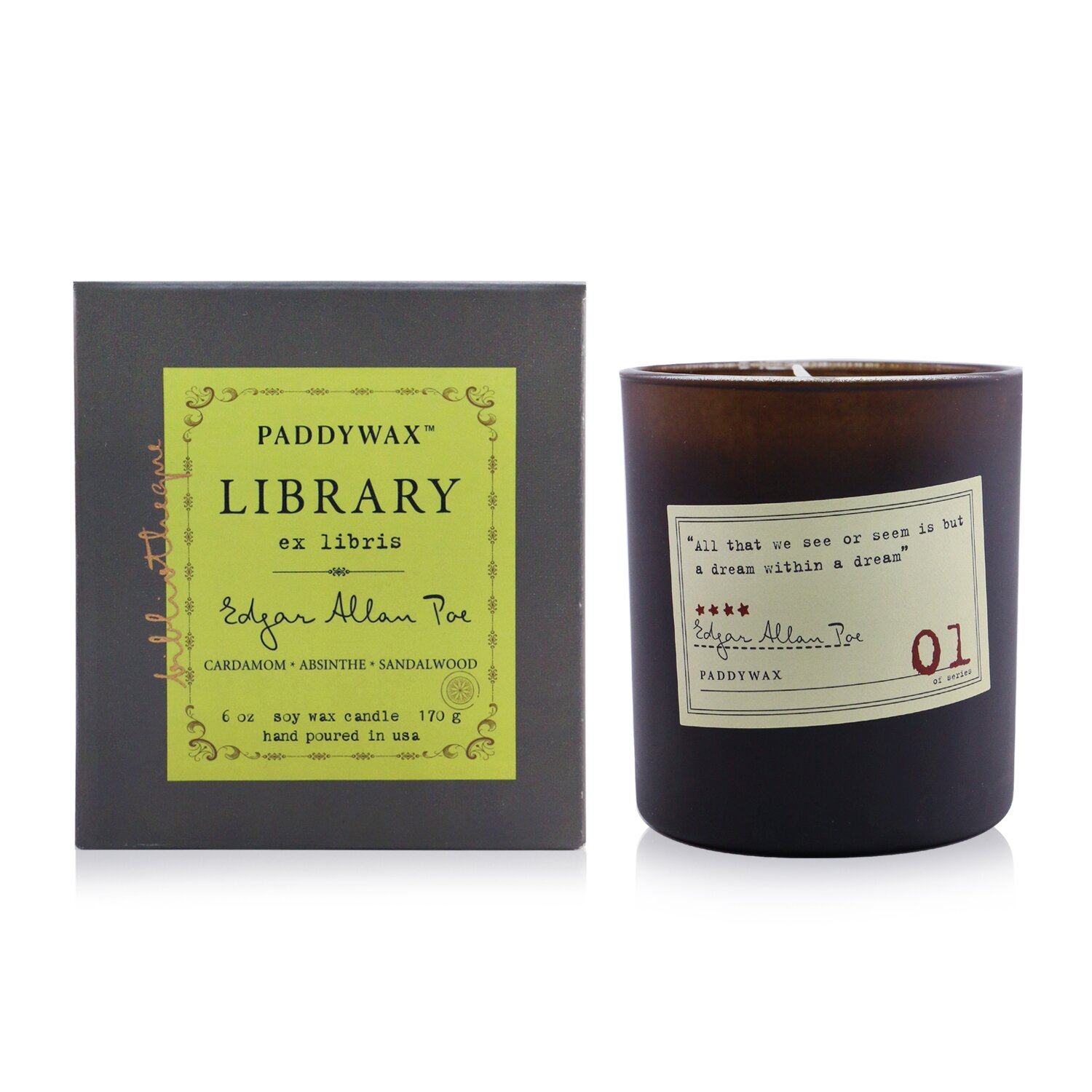 Paddywax Library Candle - Edgar Allan Poe 170g/6oz