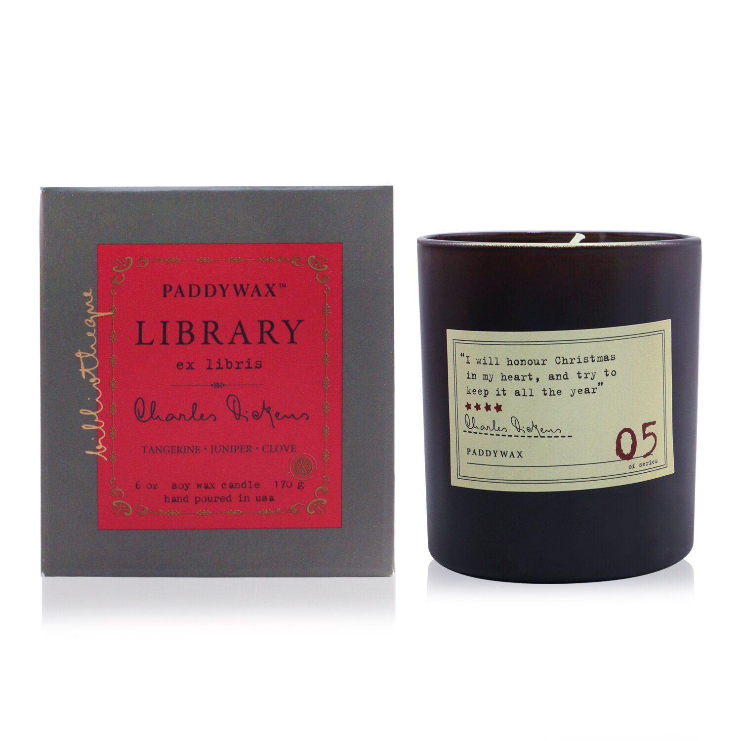 Paddywax Library Candle - Charles Dickens 170g/6oz
