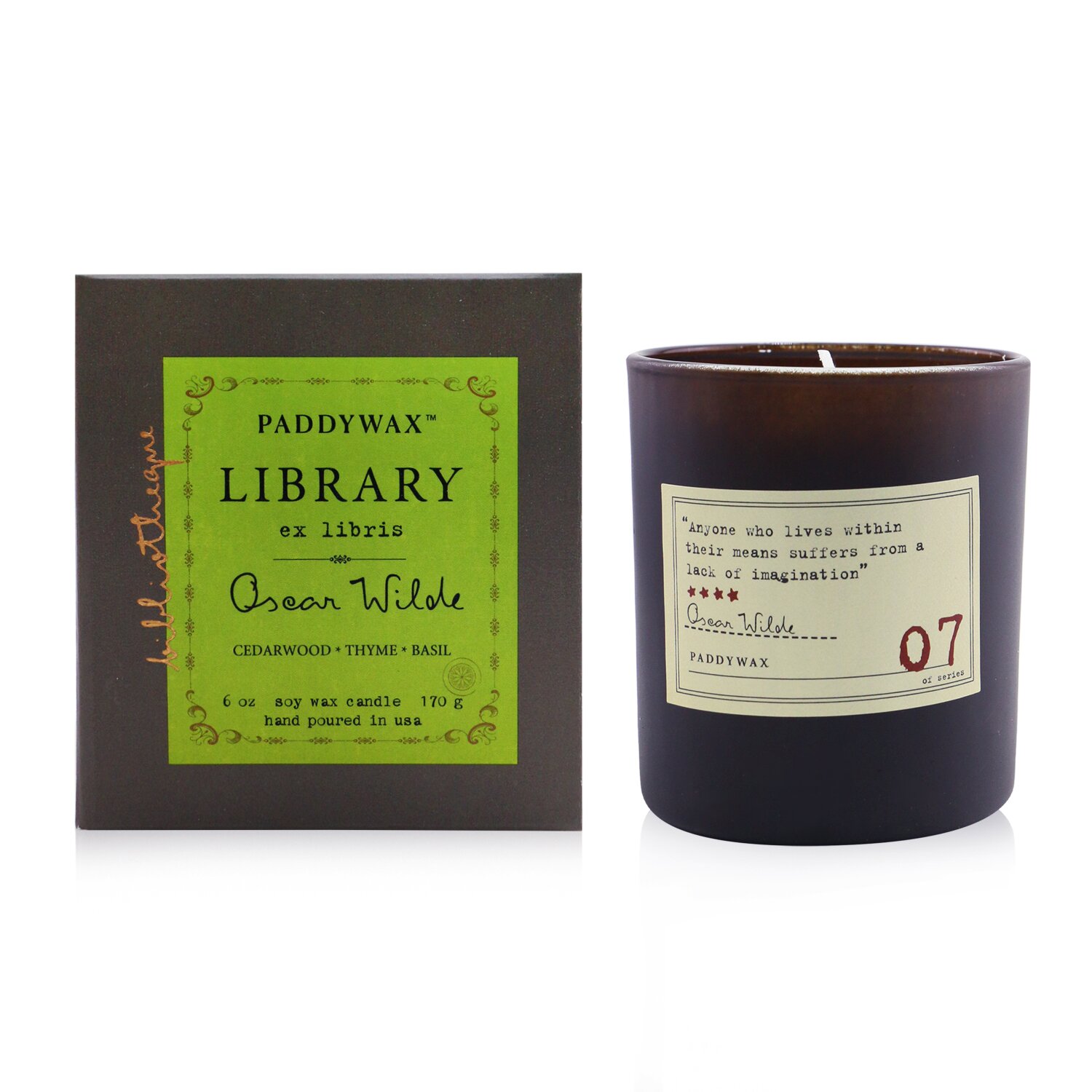 Paddywax Library Candle - Oscar Wilde 170g/6oz