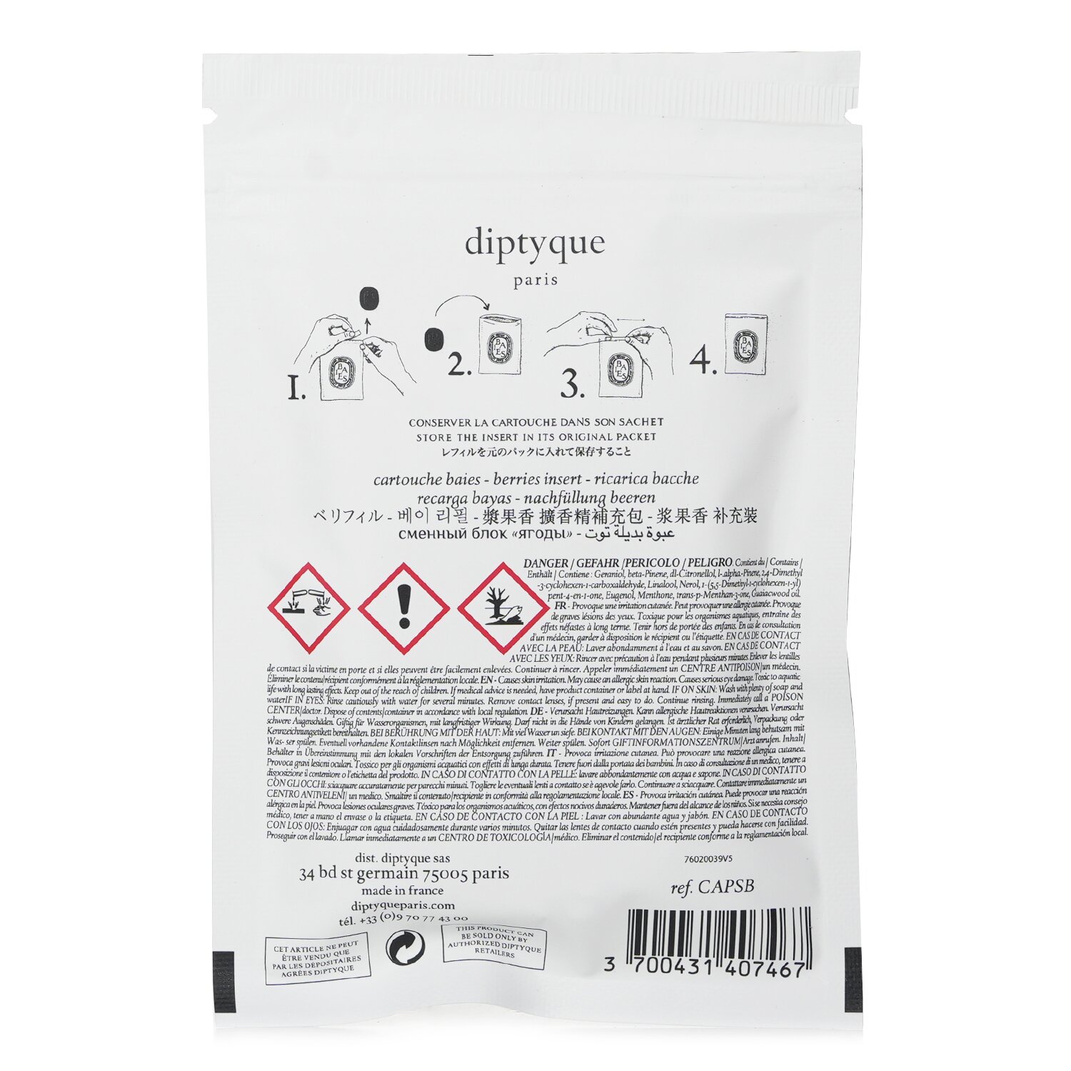 Diptyque Scented Insert - Baies (Berries) 2.1g/0.07oz