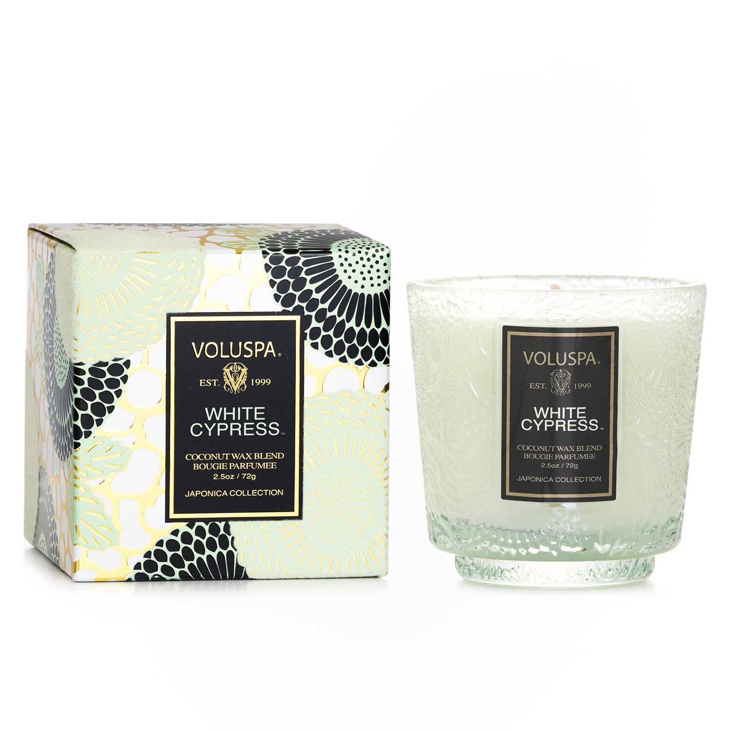 Voluspa Petite Pedestal Candle - White Cypress 72g/2.5oz