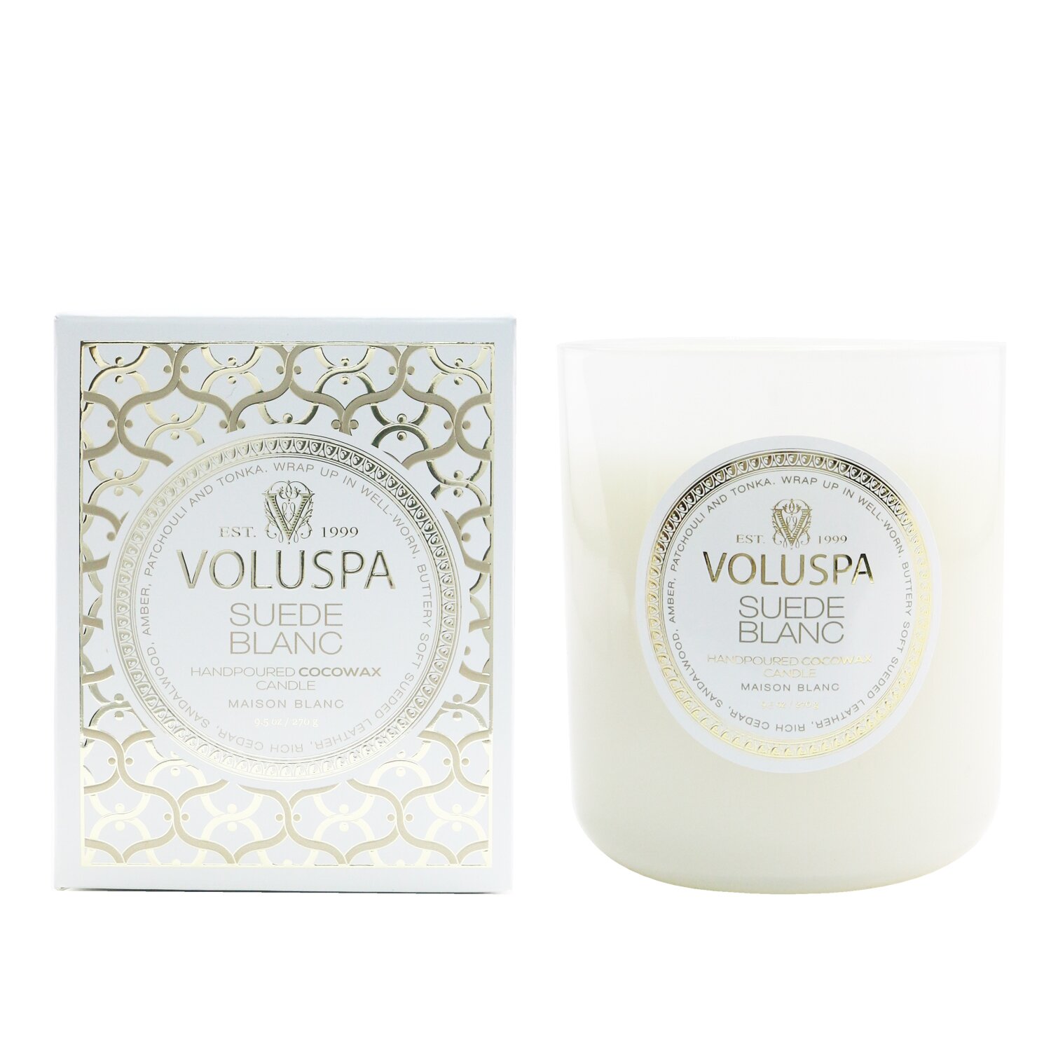 Voluspa Classic Candle - Suede Blanc 270g/9.5oz