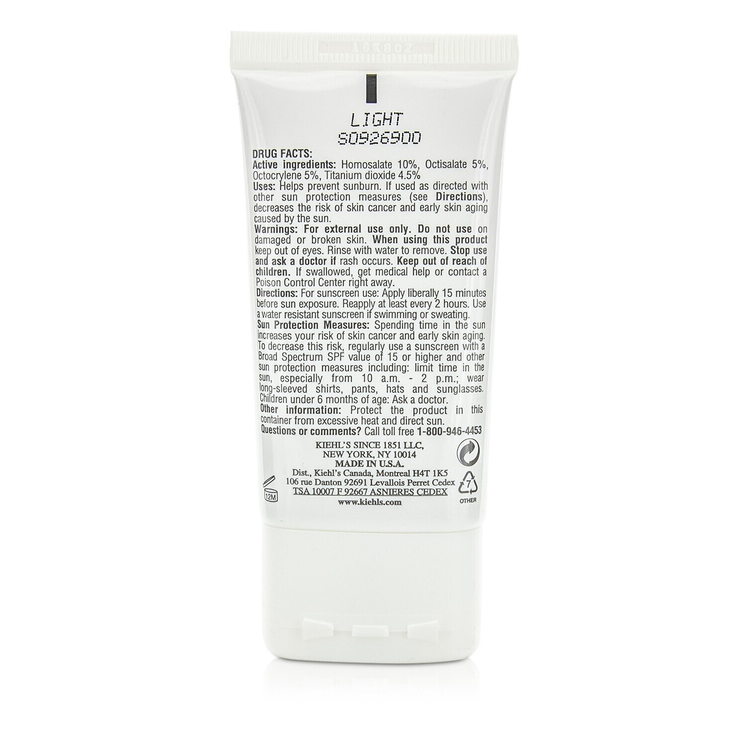 Kiehl's บีบีครีม Skin Tone Correcting & Beautifying BB Cream SPF 50 40ml/1.35oz