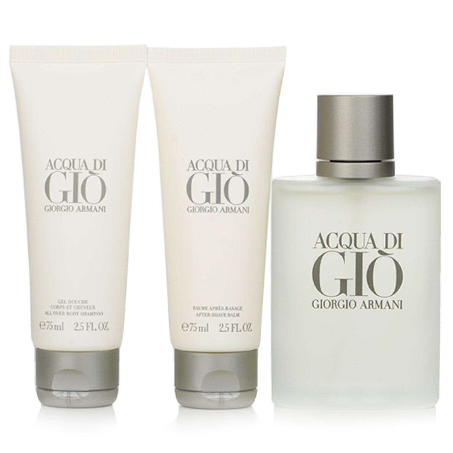 Giorgio Armani Acqua Di Gio Coffret: Eau De Toilette Spray 100ml/3.4oz + All Over Body Shampoo 75ml/2.5oz + A/S Balm 75ml/2.5oz 3pcs