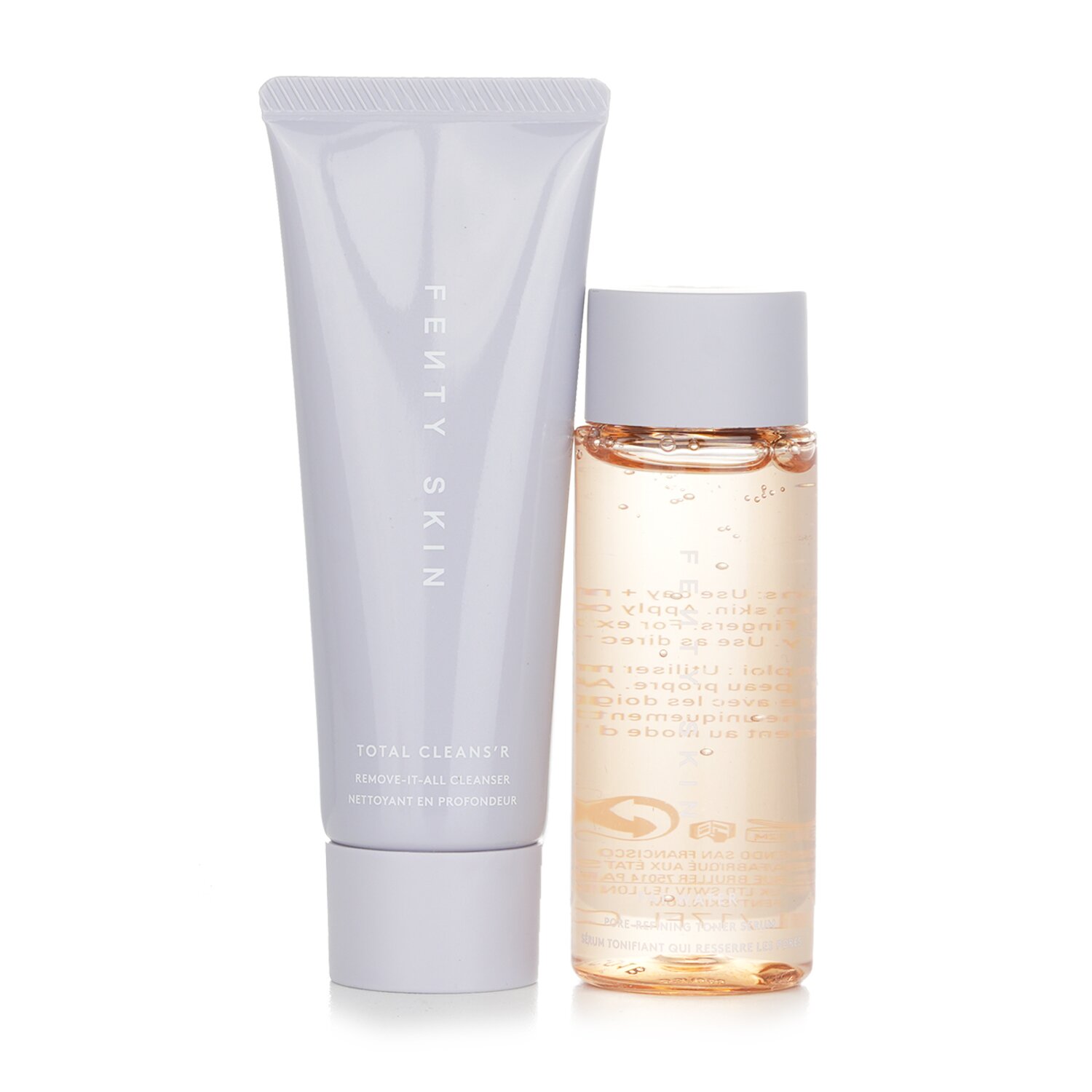 Fenty Beauty by Rihanna FENTY SKIN The Daily Duo Set: Total Cleans'R Remove-It-All Cleanser 45ml + Fat Water Pore-Refining Toner Serum 50ml 2pcs