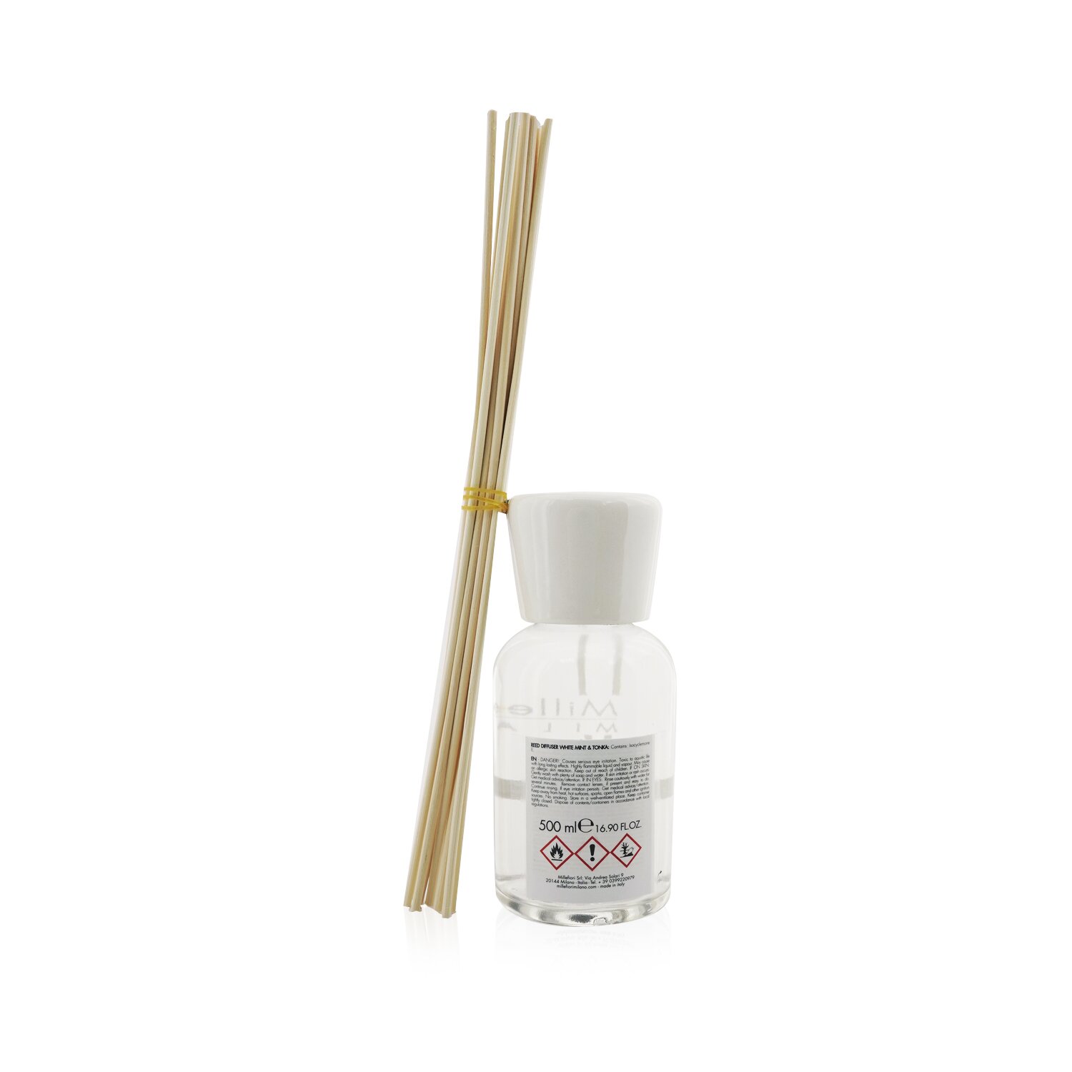 Millefiori Natural Fragrance Diffuser - White Mint & Tonka 500ml/16.9oz