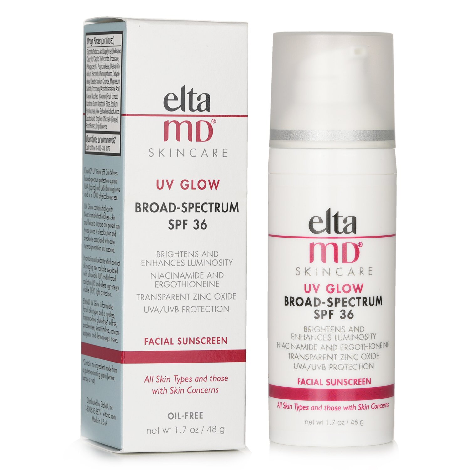 EltaMD UV Glow Facial Sunscreen SPF 36 48g/1.7oz