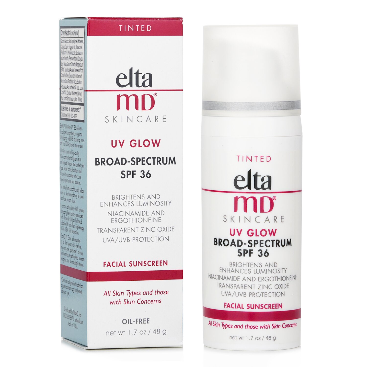 EltaMD UV Glow Facial Sunscreen SPF 36 - Tinted 48g/1.7oz
