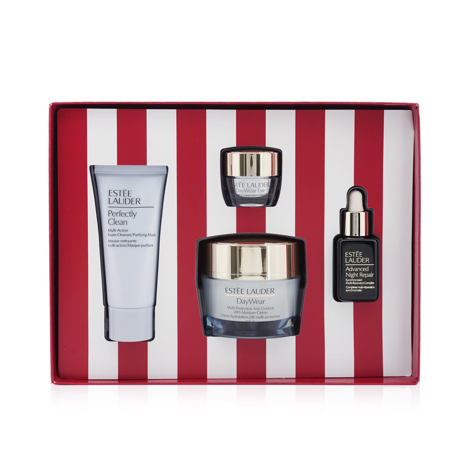 Estee Lauder Protect+Hydrate Skincare Delights: Day Wear Creme SPF 15 50ml+ ANR 15ml+ Day Wear Eye 5ml+ Perfectly Clean 30ml 4pcs
