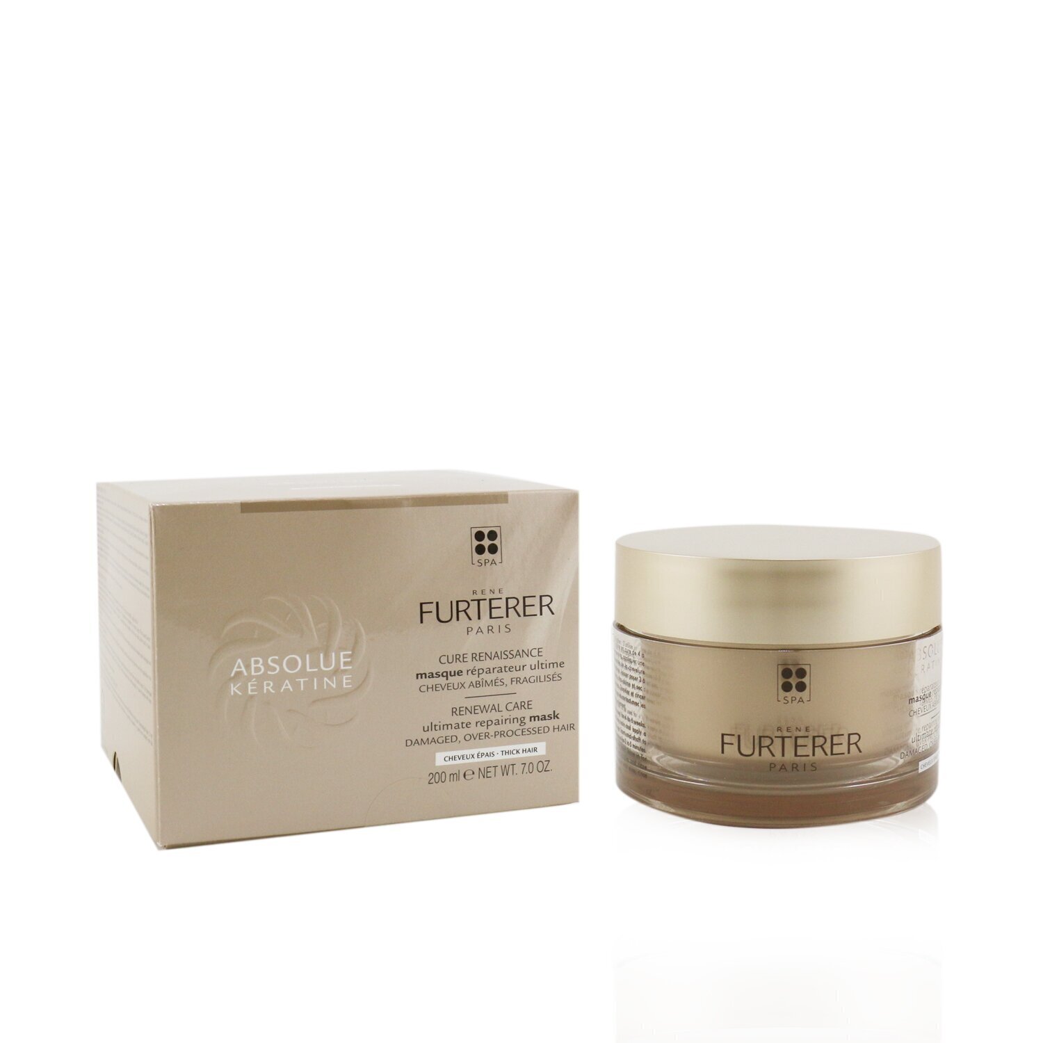Rene Furterer Absolue Kèratine Renewal Care Ultimate Repairing Mask - Damaged, Over-Processed Thick Hair (Box Slightly Damaged) 200ml/7oz