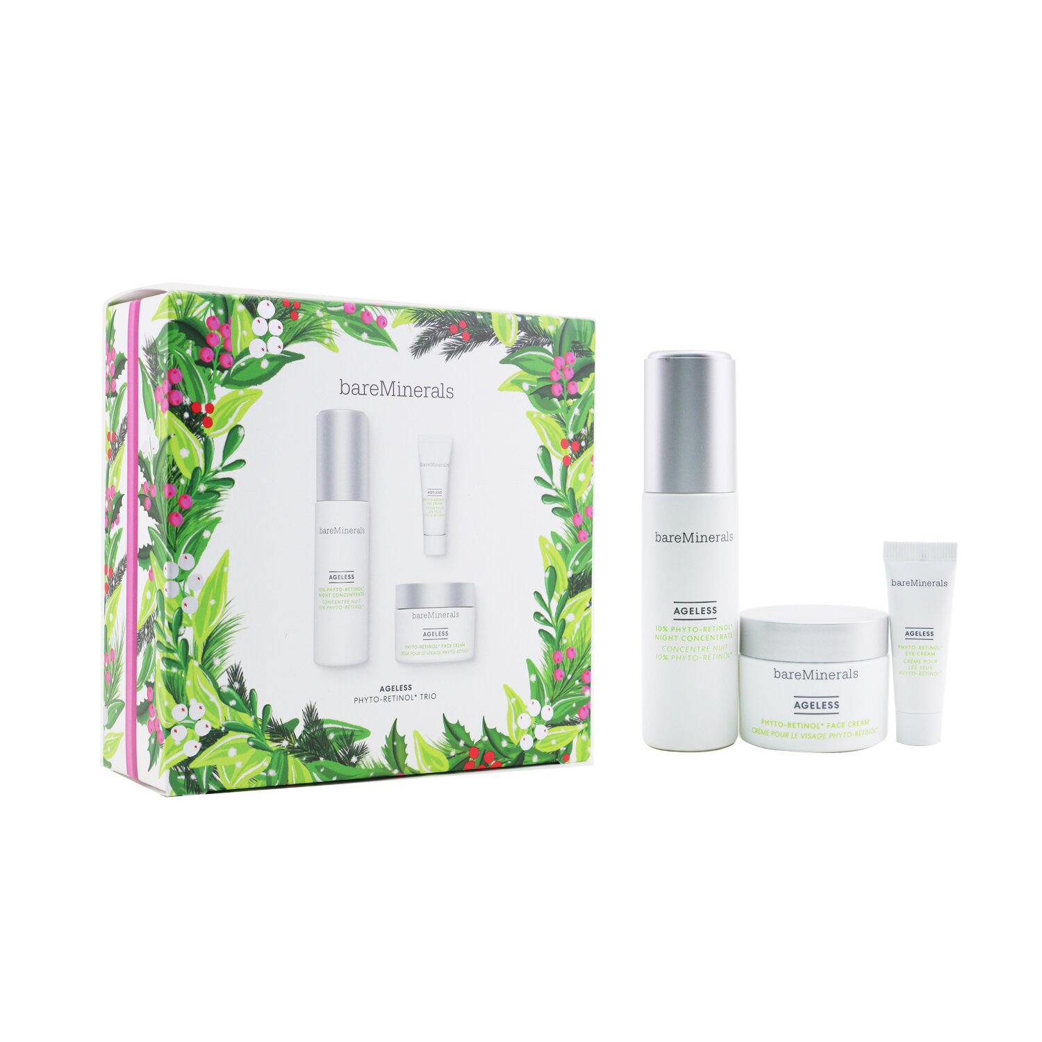 BareMinerals Ageless Phyto-Retinol Trio: Night Concentrate 30ml+ Face Cream 30g+ Eye Cream 5g 3pcs