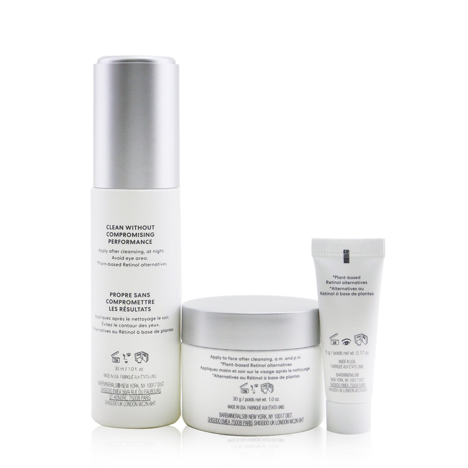 BareMinerals Ageless Phyto-Retinol Trio: Night Concentrate 30ml+ Face Cream 30g+ Eye Cream 5g 3pcs