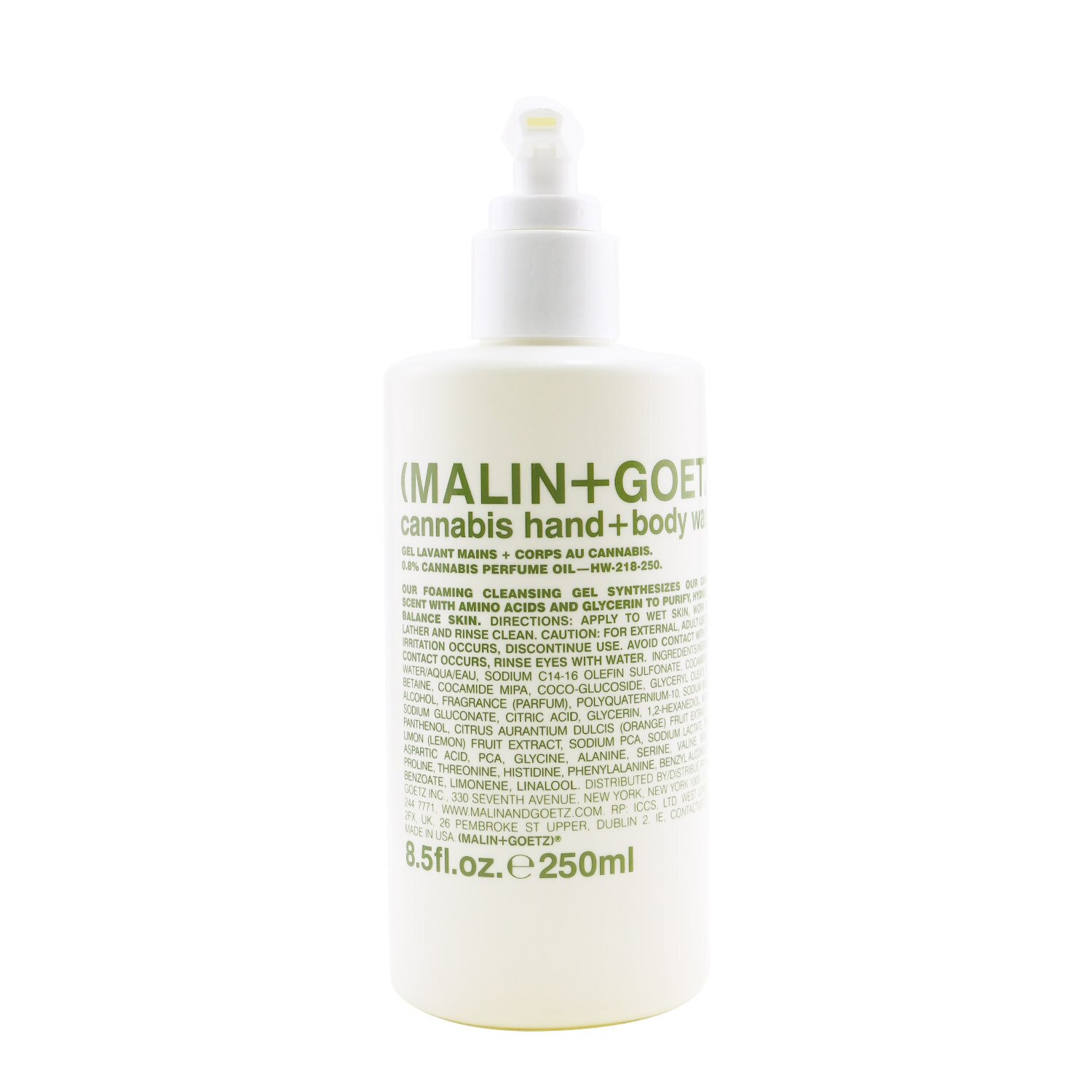 MALIN+GOETZ Cannabis Hand+Body Wash 250ml/8.5oz
