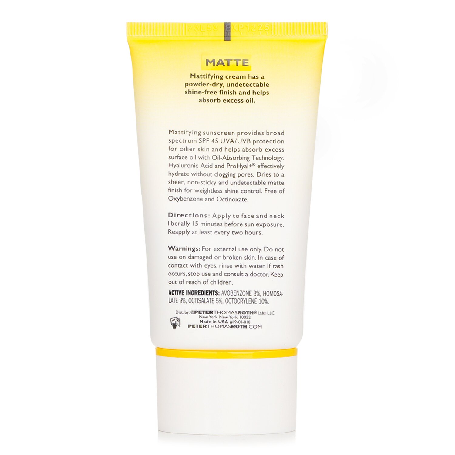 Peter Thomas Roth ครีมกันแดด Max Matte Shine Control Broad Spectrum SPF 45 50ml/1.7oz